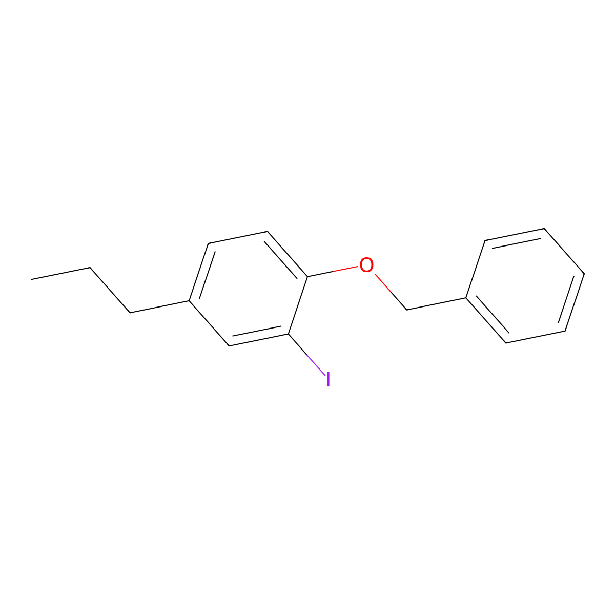 1-(Benzyloxy)-2-iodo-4-propylbenzene molecular structure, CAS 2969413-34-9