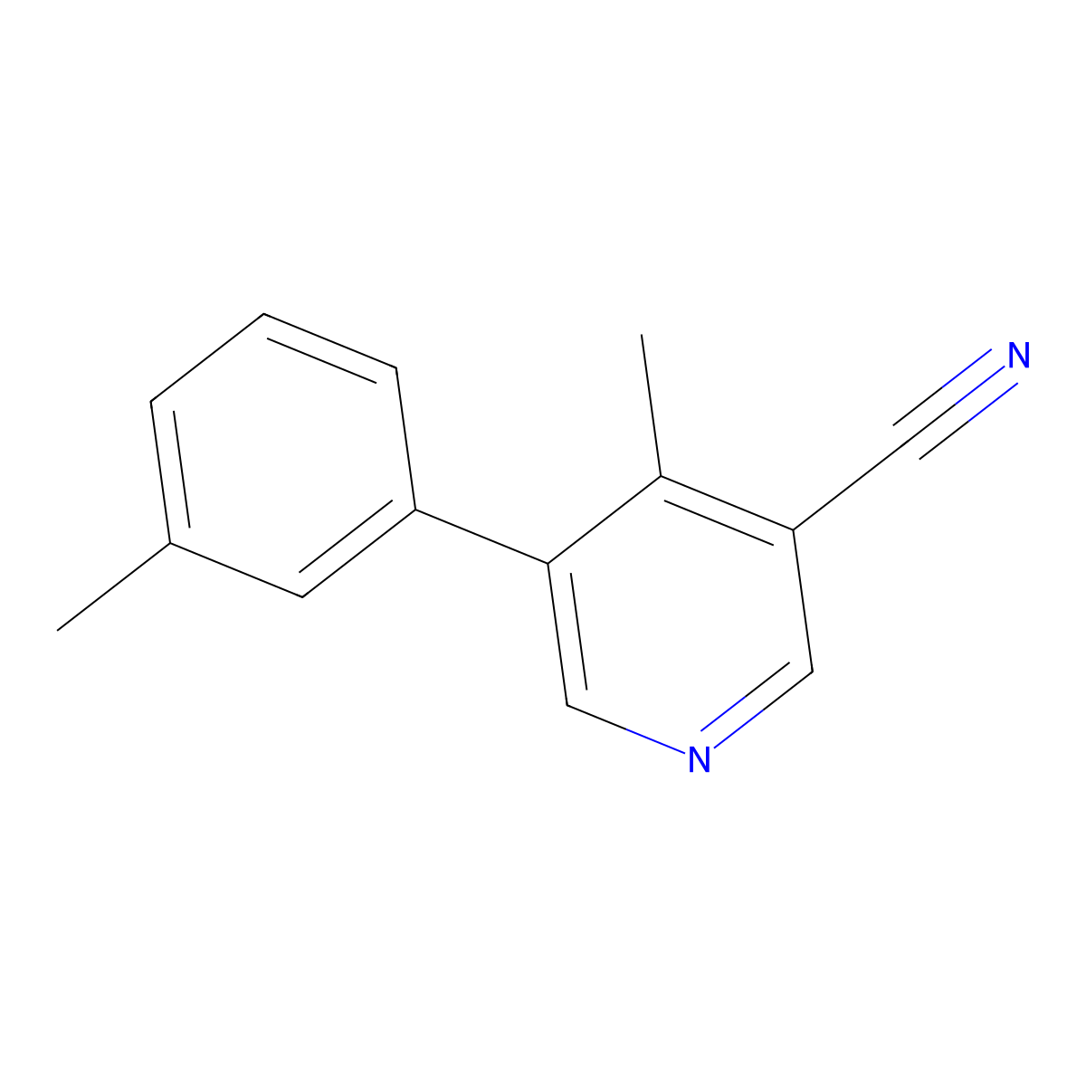 4-Methyl-5-(m-tolyl)nicotinonitrile molecular structure, CAS 2969418-50-4