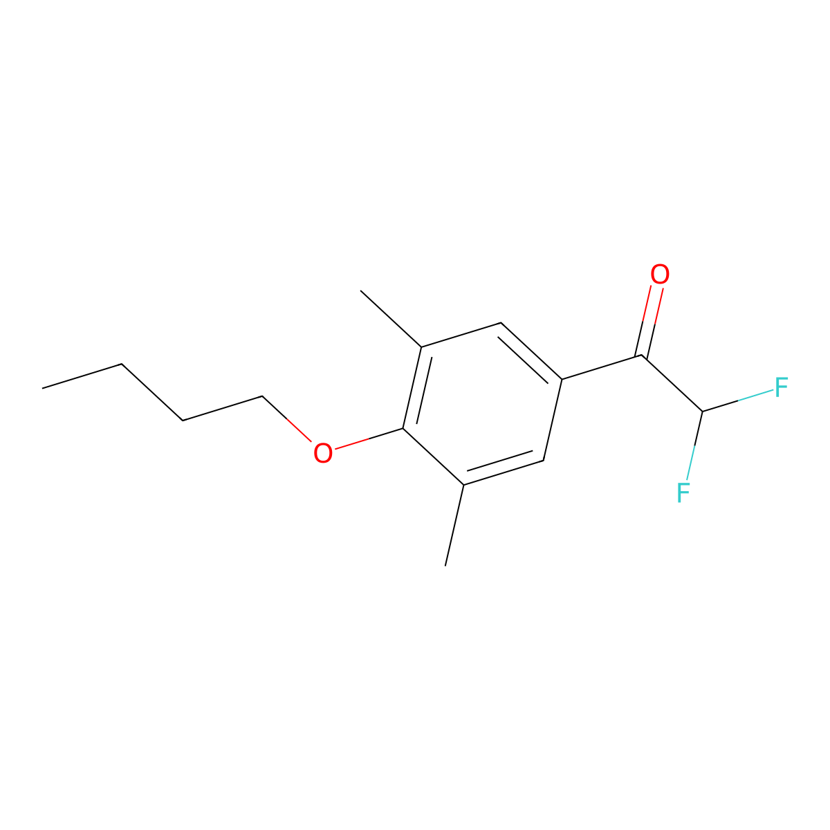 1-(4-Butoxy-3,5-dimethylphenyl)-2,2-difluoroethanone molecular structure, CAS 2969419-25-6
