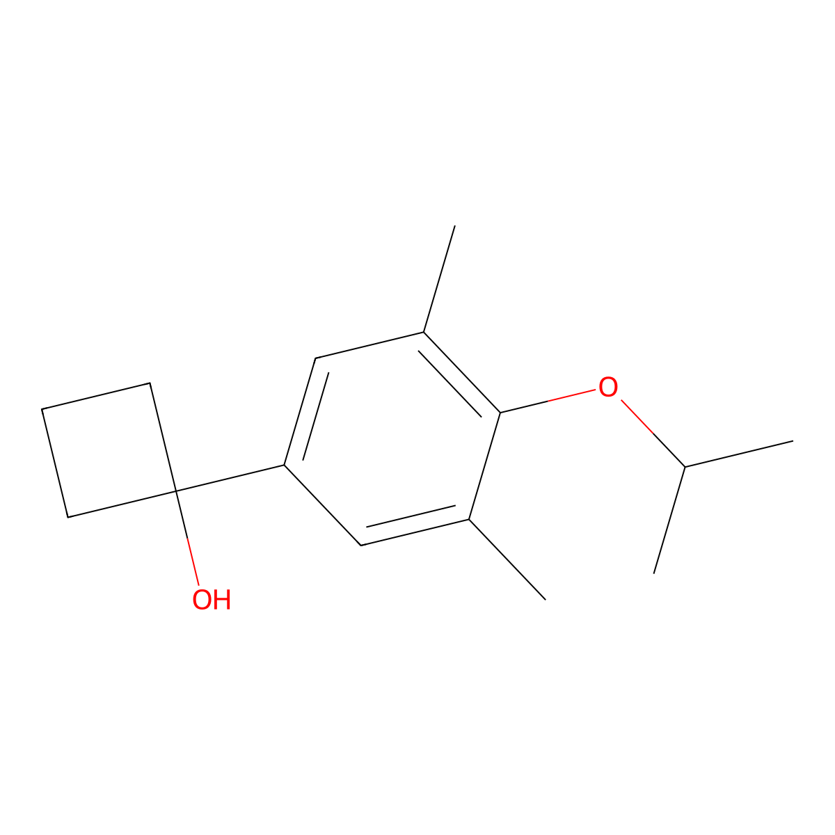 1-(4-Isopropoxy-3,5-dimethylphenyl)cyclobutanol molecular structure, CAS 2969419-95-0