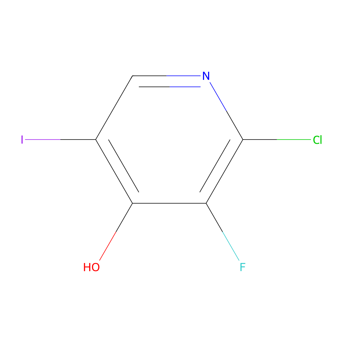 2-Chloro-3-fluoro-5-iodopyridin-4-ol molecular structure, CAS 2969421-03-0