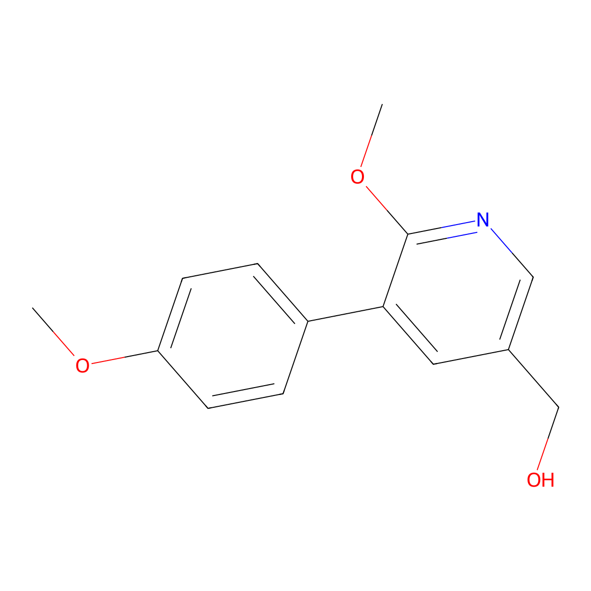 (6-Methoxy-5-(4-methoxyphenyl)pyridin-3-yl)methanol molecular structure, CAS 2969422-52-2