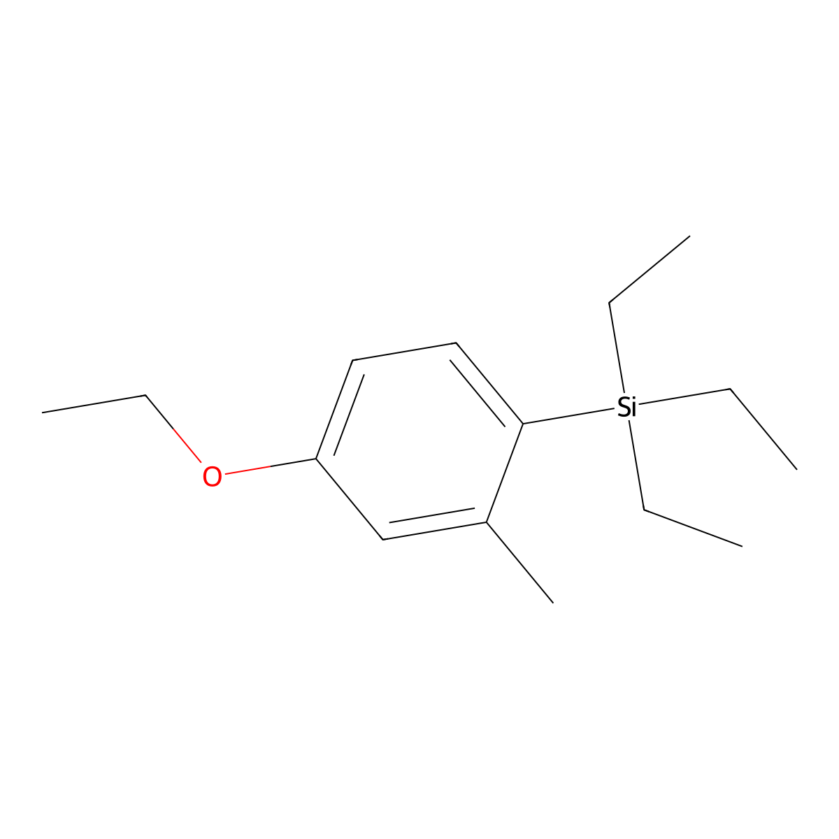 (4-Ethoxy-2-methylphenyl)triethylsilane molecular structure, CAS 2969422-91-9