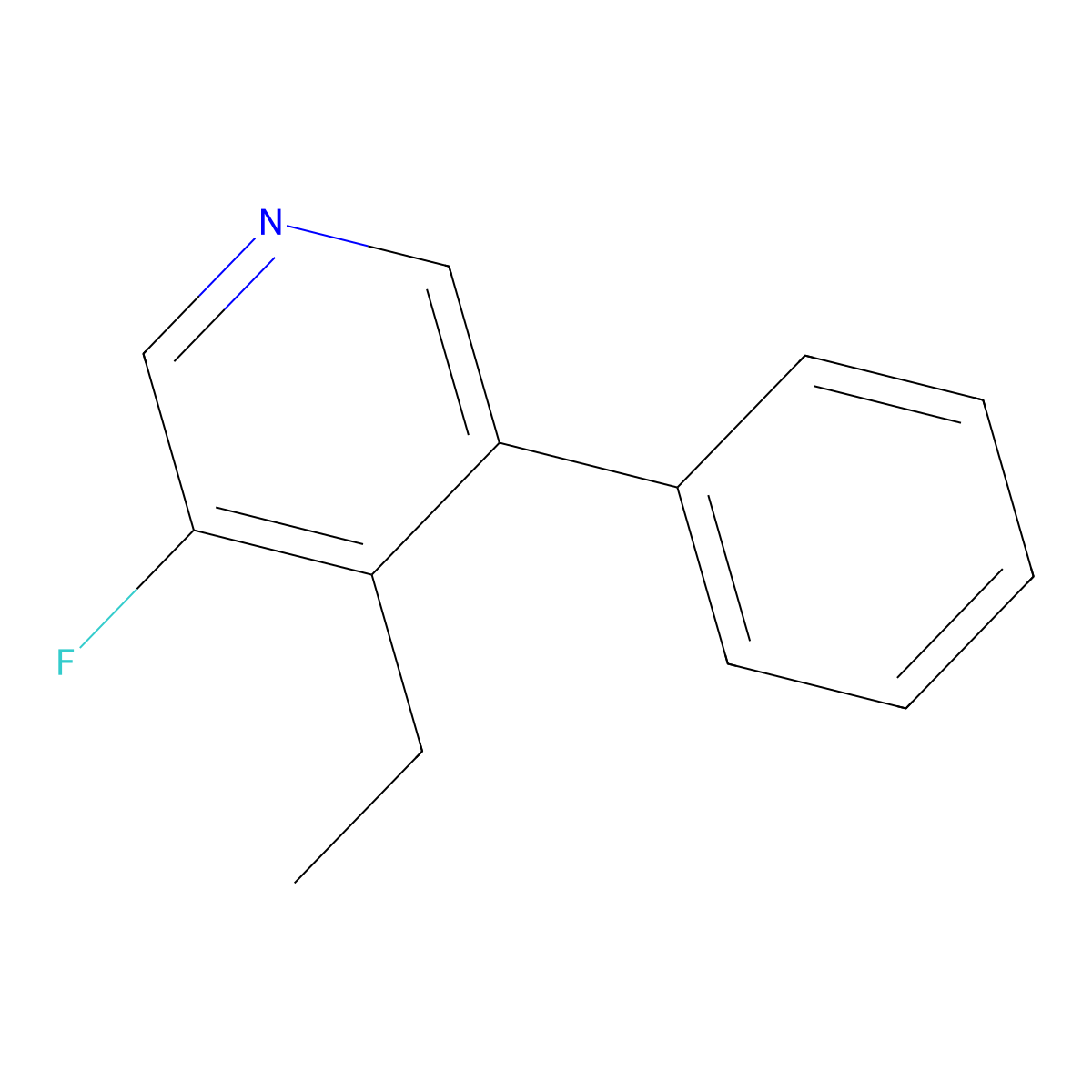 4-Ethyl-3-fluoro-5-phenylpyridine molecular structure, CAS 2969423-52-5