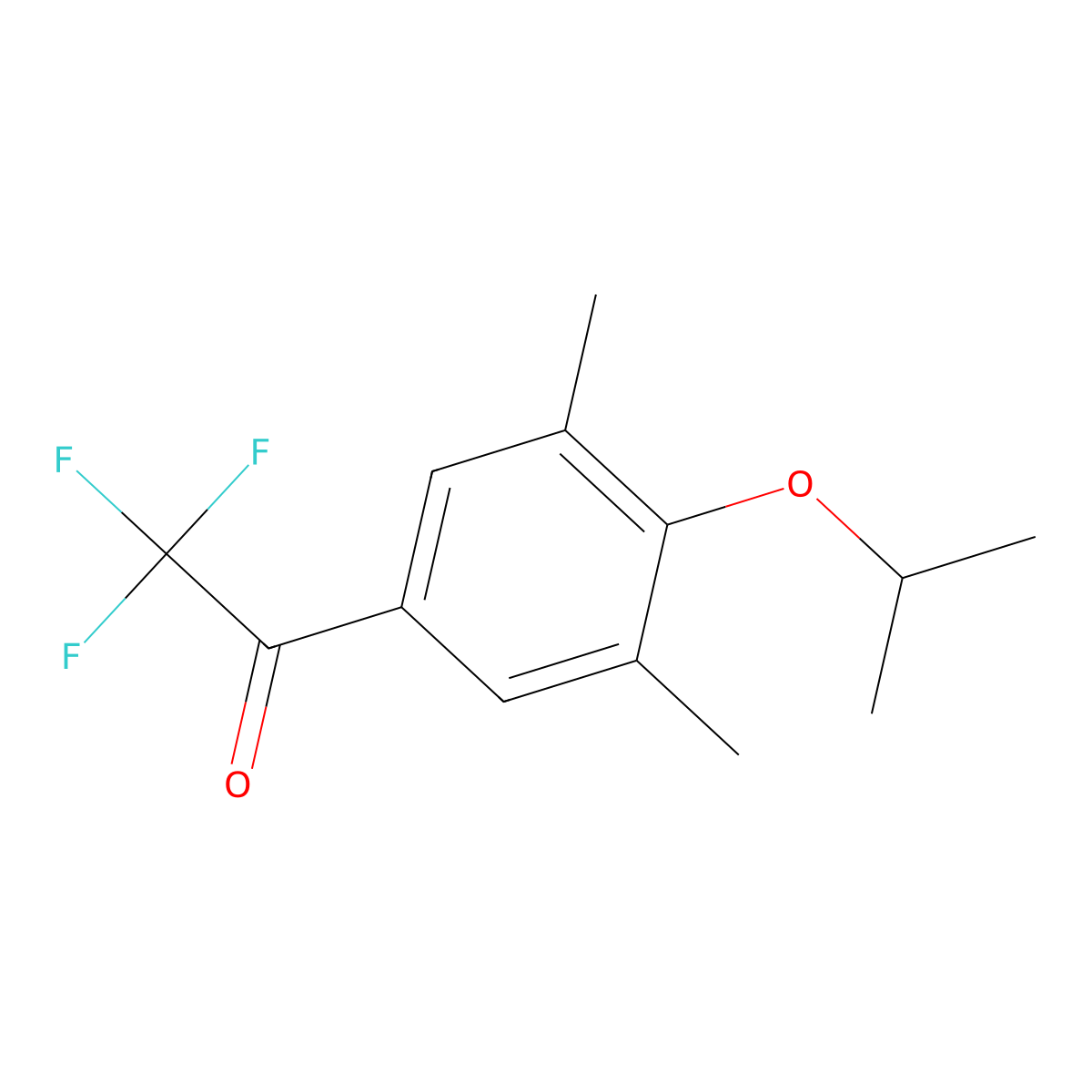 2,2,2-Trifluoro-1-(4-isopropoxy-3,5-dimethylphenyl)ethanone molecular structure, CAS 2969434-12-4