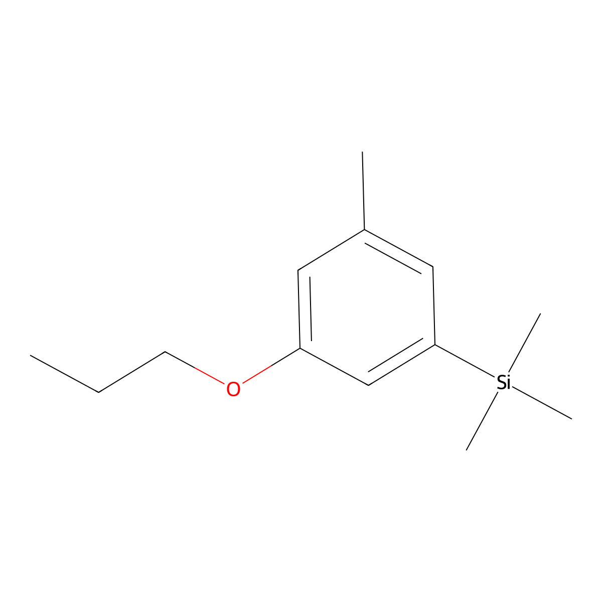 Trimethyl(3-methyl-5-propoxyphenyl)silane molecular structure, CAS 2969434-45-3