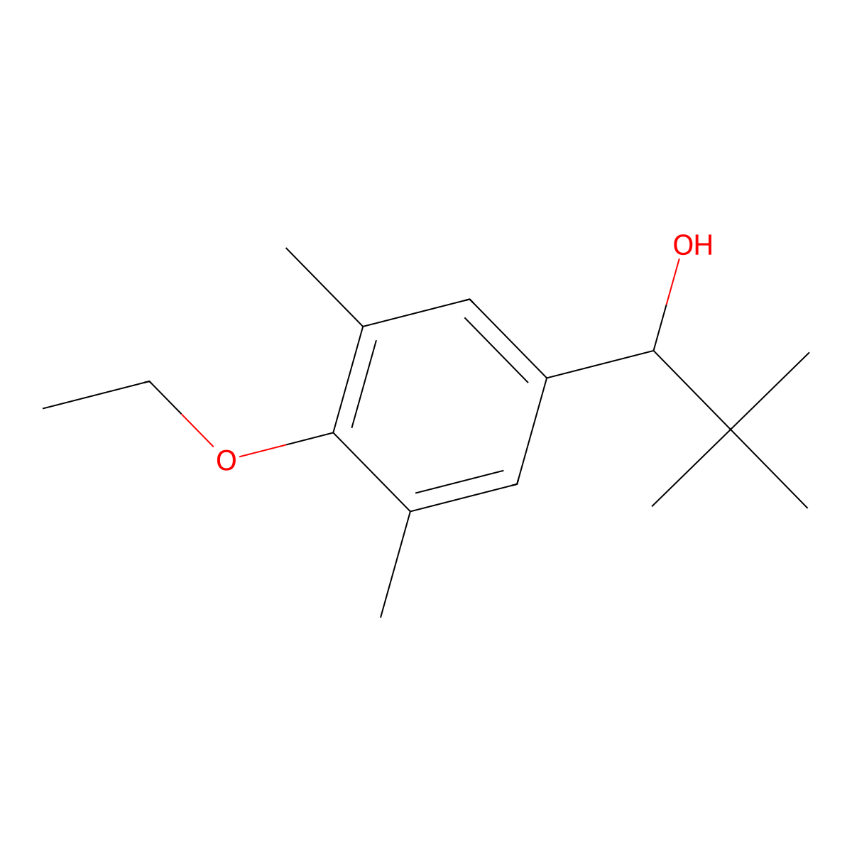 1-(4-Ethoxy-3,5-dimethylphenyl)-2,2-dimethylpropan-1-ol molecular structure, CAS 2969435-76-3