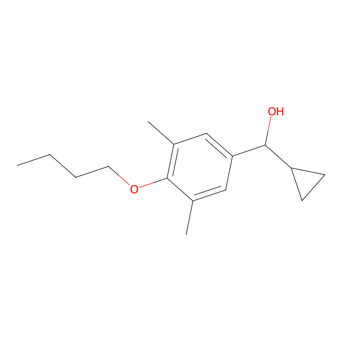 (4-Butoxy-3,5-dimethylphenyl)(cyclopropyl)methanol molecular structure, CAS 2969436-03-9