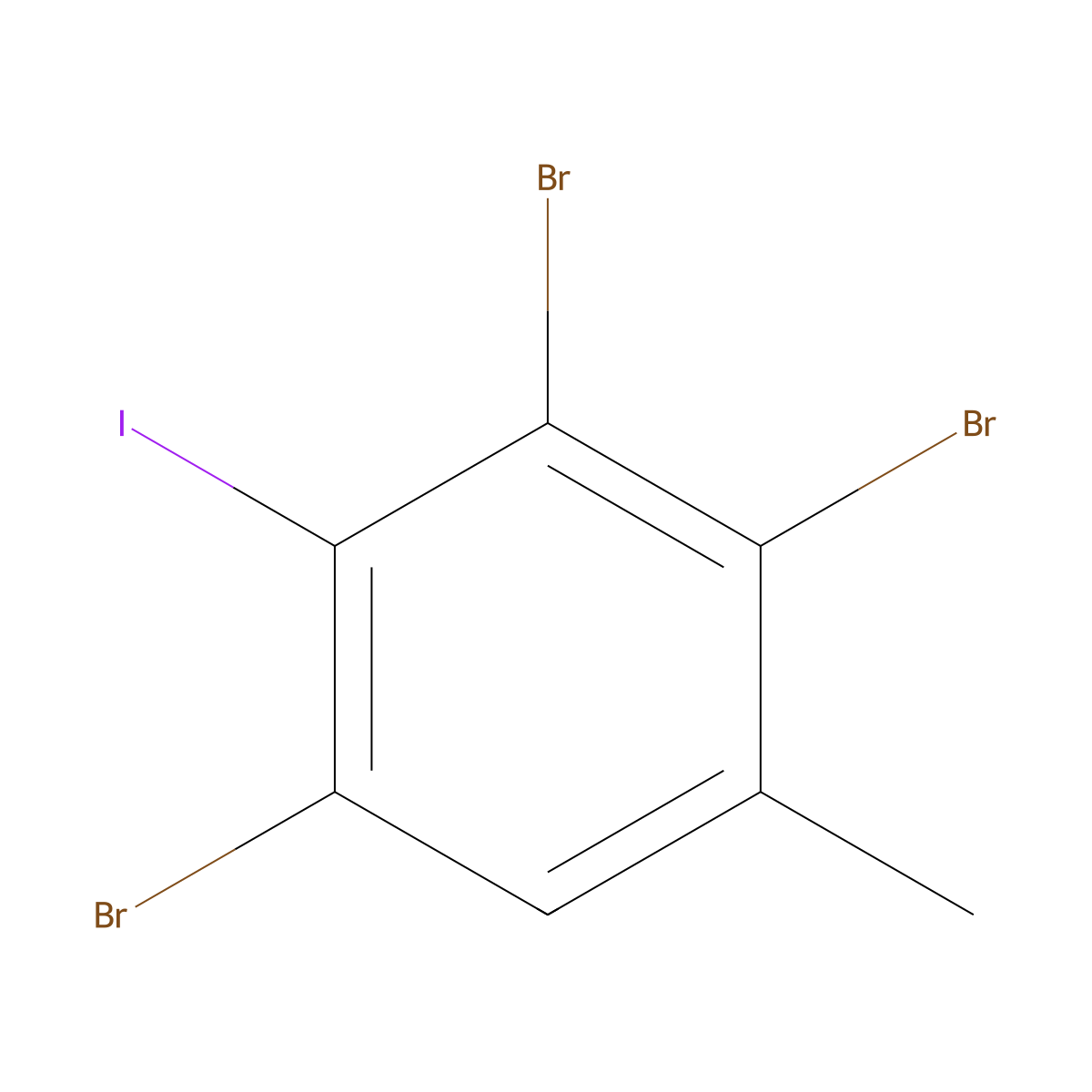 1,3,4-Tribromo-2-iodo-5-methylbenzene molecular structure, CAS 2969436-49-3