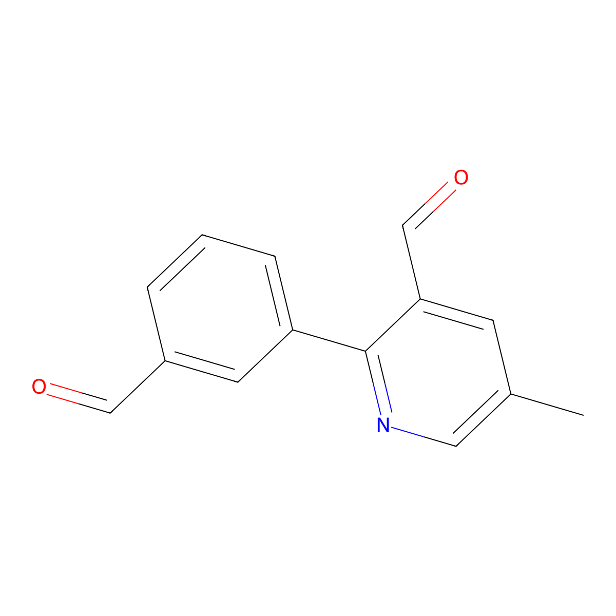 2-(3-Formylphenyl)-5-methylnicotinaldehyde molecular structure, CAS 2969436-64-2