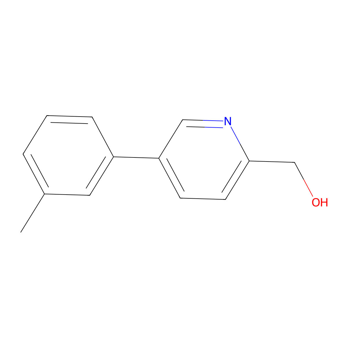 (5-(m-Tolyl)pyridin-2-yl)methanol molecular structure, CAS 2969438-98-8
