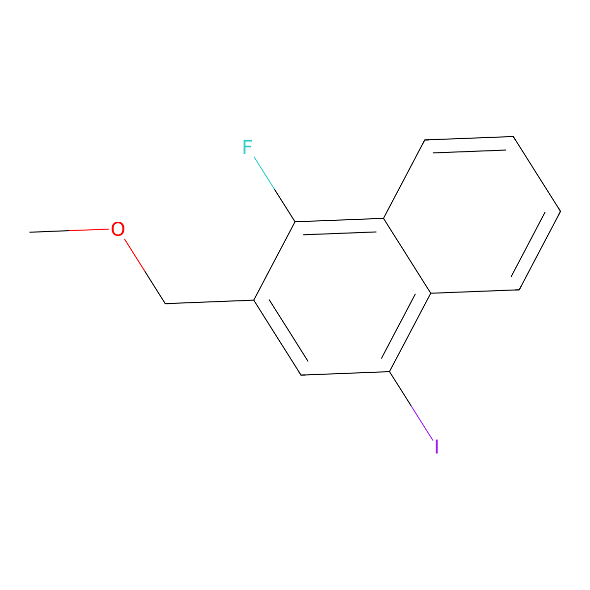 1-Fluoro-4-iodo-2-(methoxymethyl)naphthalene molecular structure, CAS 2969439-90-3