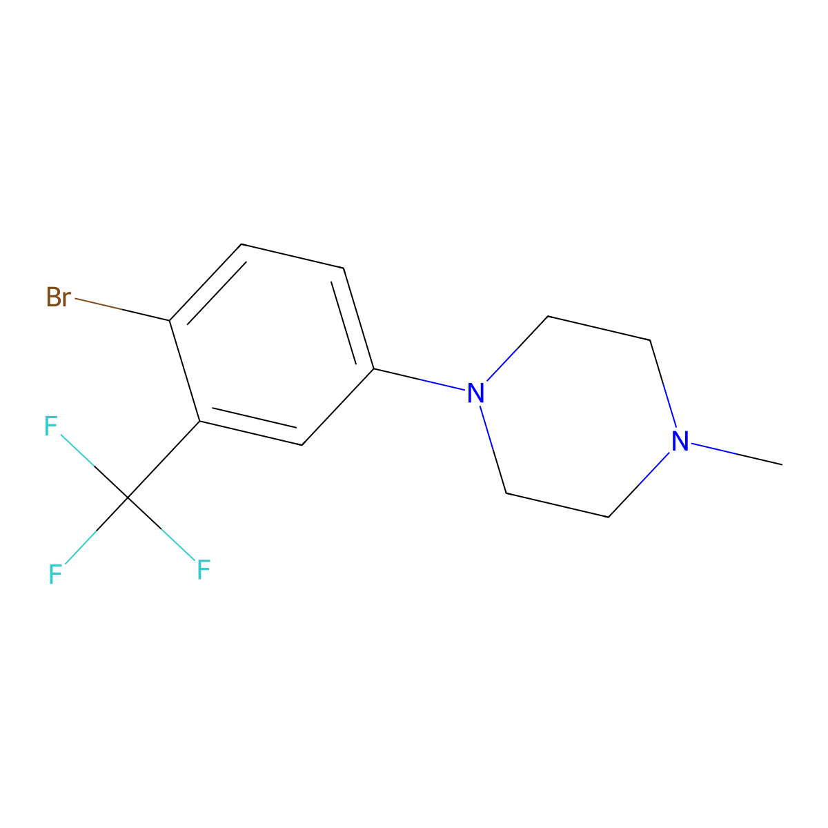 1-(4-Bromo-3-(trifluoromethyl)phenyl)-4-methylpiperaZine molecular structure, CAS 2969441-29-8