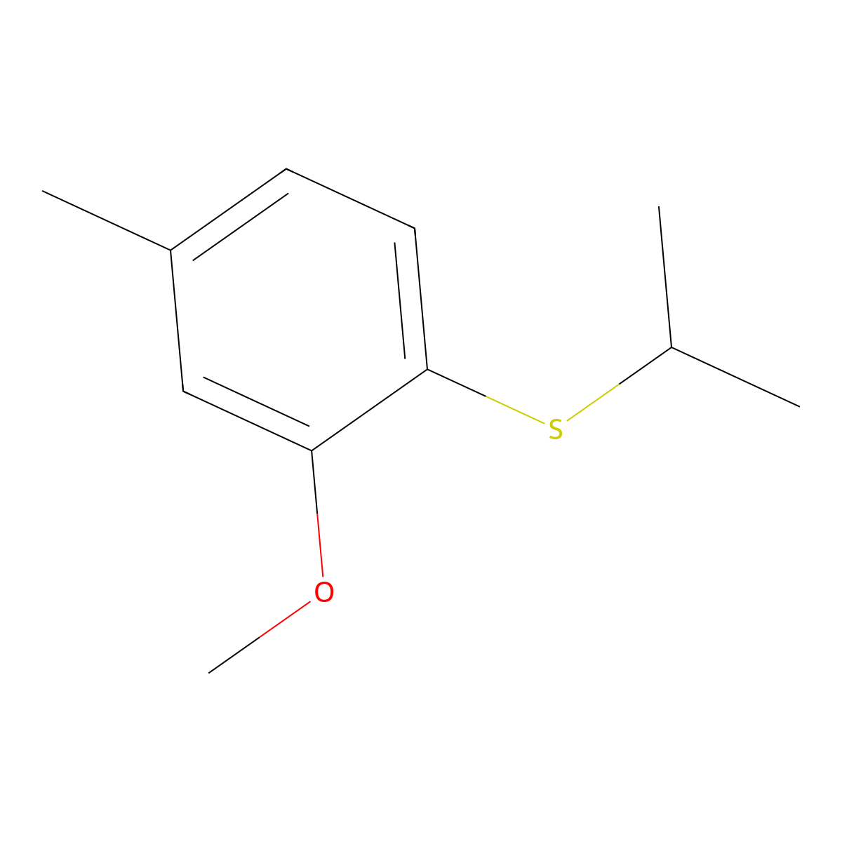 Isopropyl(2-methoxy-4-methylphenyl)sulfane molecular structure, CAS 2969443-55-6