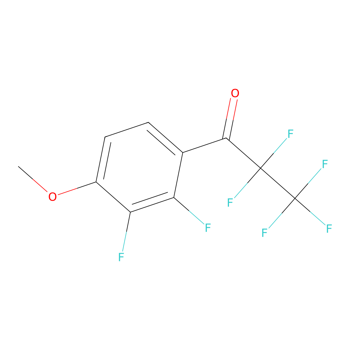 1-(2,3-Difluoro-4-methoxyphenyl)-2,2,3,3,3-pentafluoropropan-1-one molecular structure, CAS 2969444-21-9