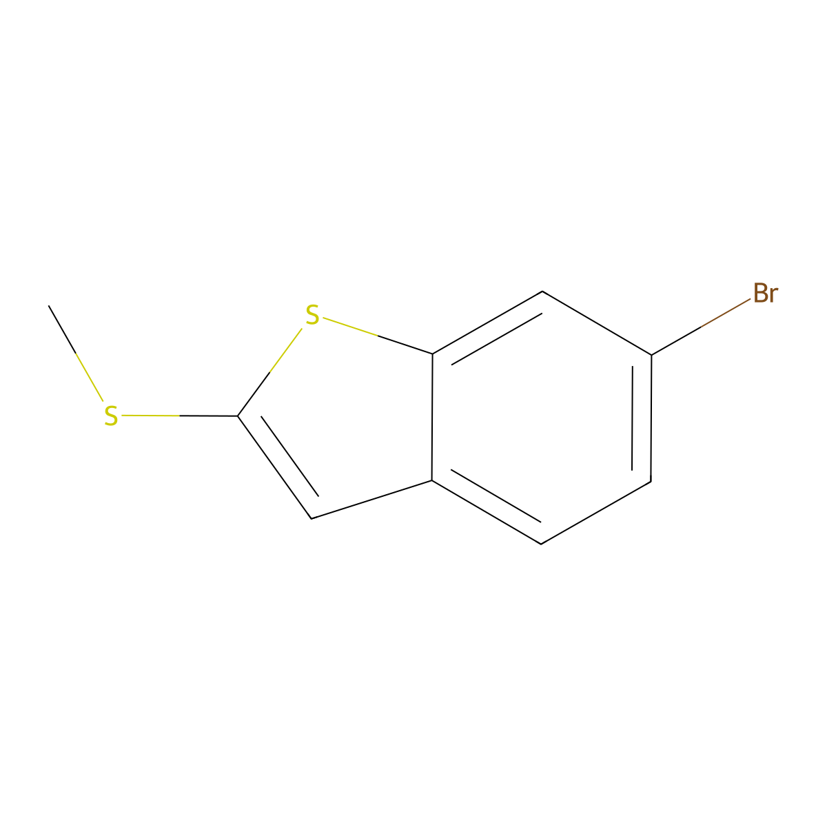 6-Bromo-2-(methylthio)benzo[b]thiophene molecular structure, CAS 2969445-12-1