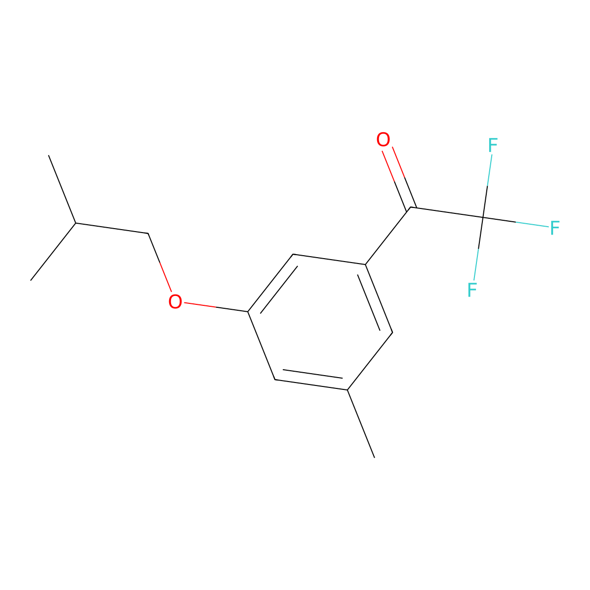 2,2,2-Trifluoro-1-(3-isobutoxy-5-methylphenyl)ethanone molecular structure, CAS 2969445-68-7