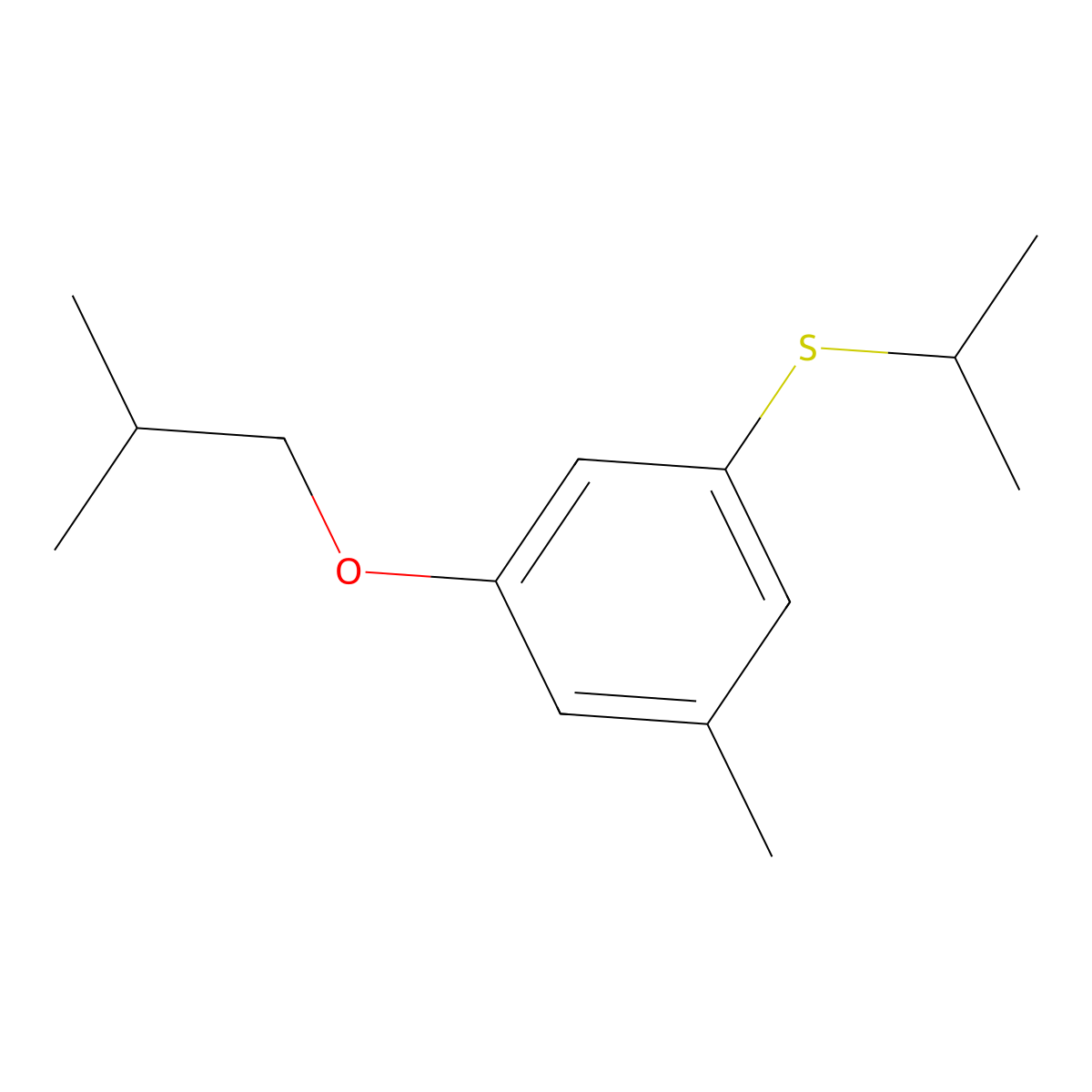 (3-Isobutoxy-5-methylphenyl)(isopropyl)sulfane molecular structure, CAS 2969445-74-5