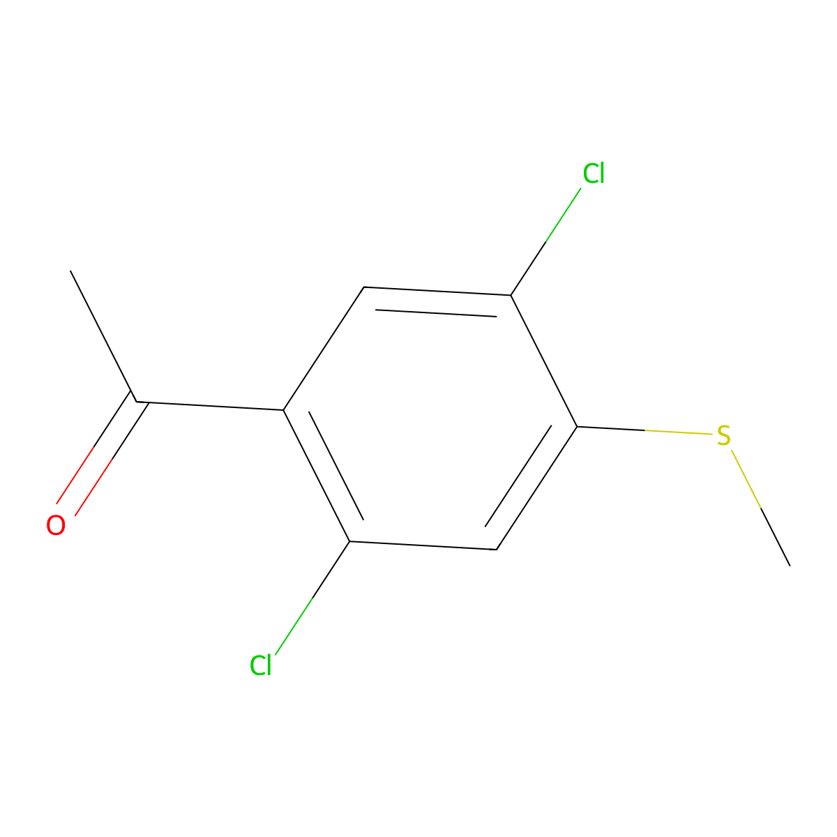 1-(2,5-Dichloro-4-(methylthio)phenyl)ethanone molecular structure, CAS 2969445-77-8