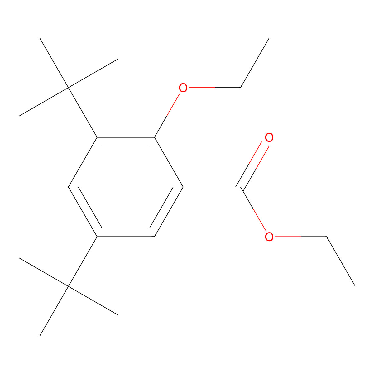 Ethyl 3,5-di-tert-butyl-2-ethoxybenzoate molecular structure, CAS 2969445-94-9