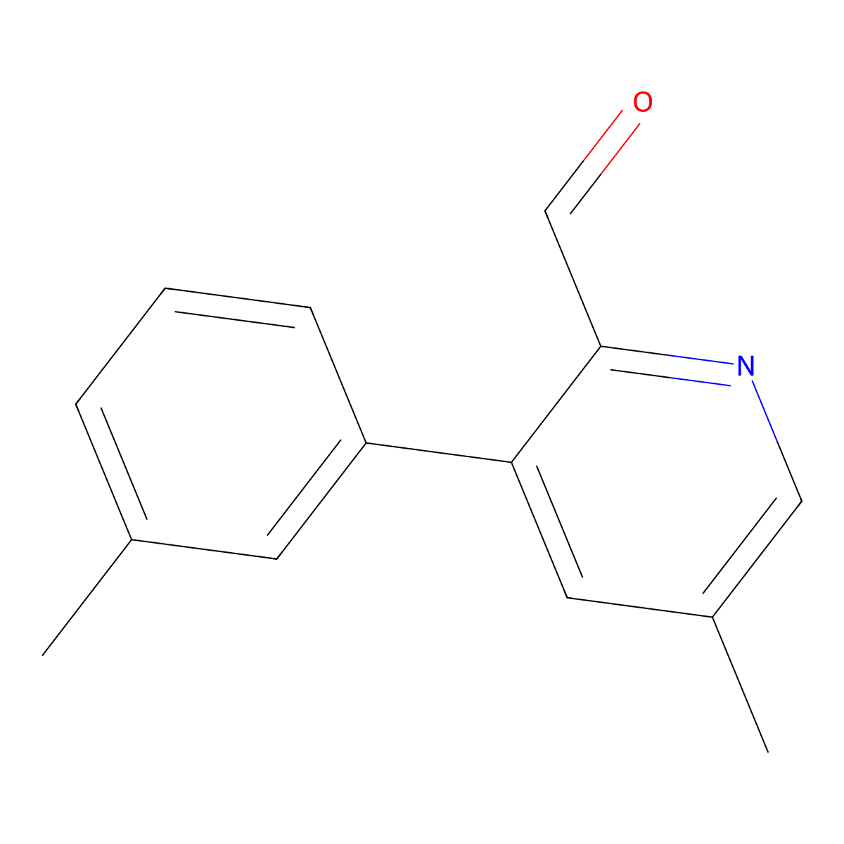 5-Methyl-3-(m-tolyl)picolinaldehyde molecular structure, CAS 2969446-27-1
