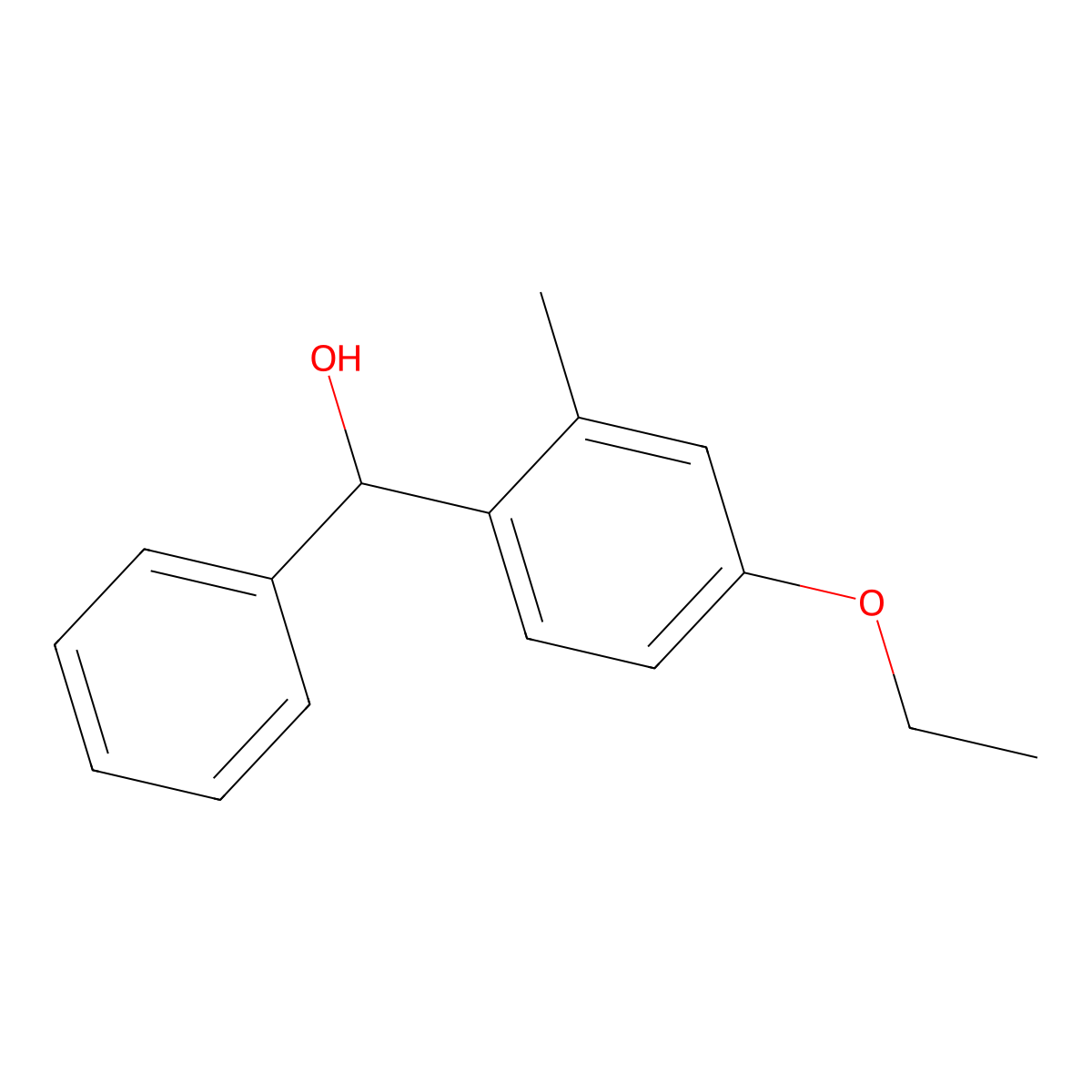 (4-Ethoxy-2-methylphenyl)(phenyl)methanol molecular structure, CAS 2969446-59-9