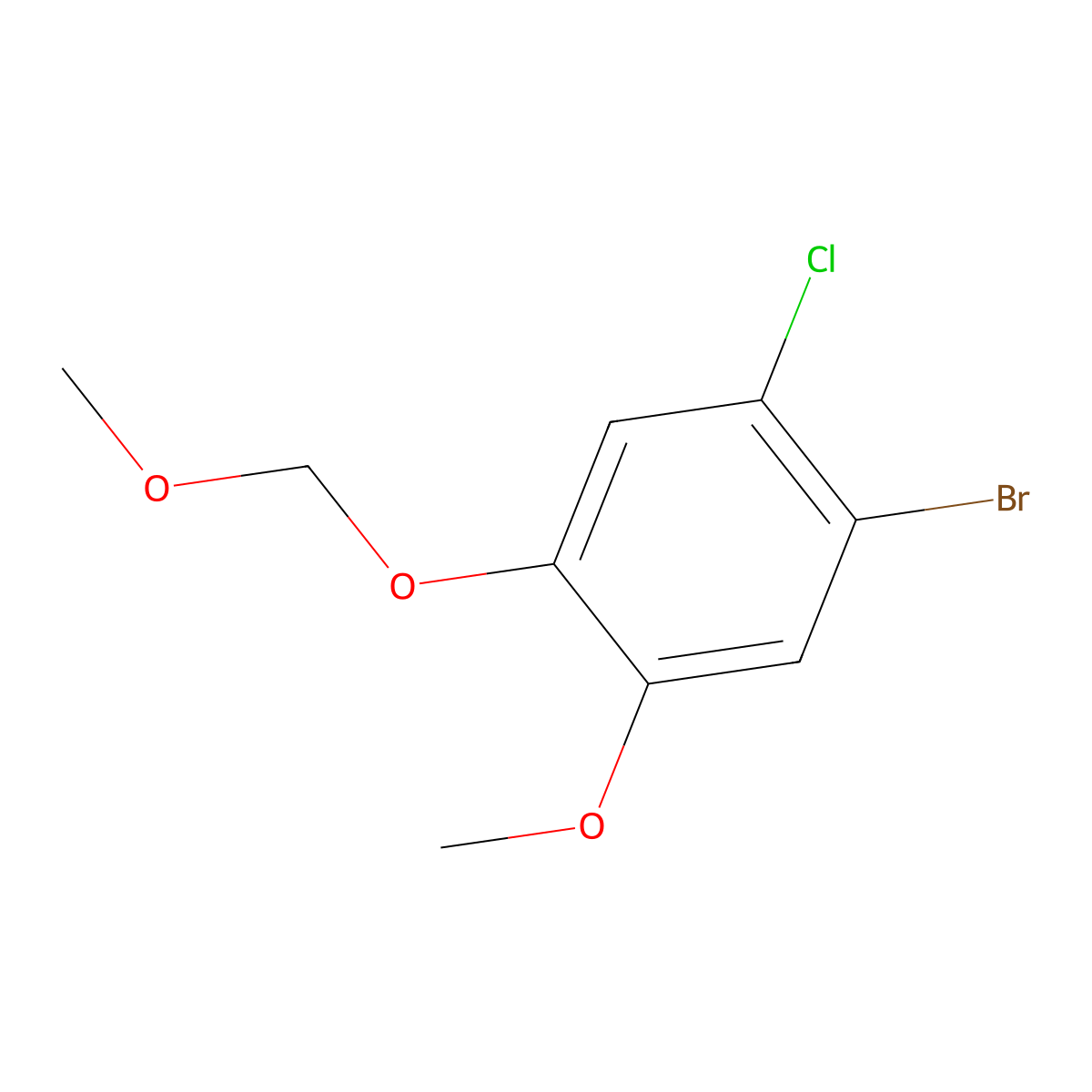 1-Bromo-2-chloro-5-methoxy-4-(methoxymethoxy)benzene molecular structure, CAS 2969447-42-3