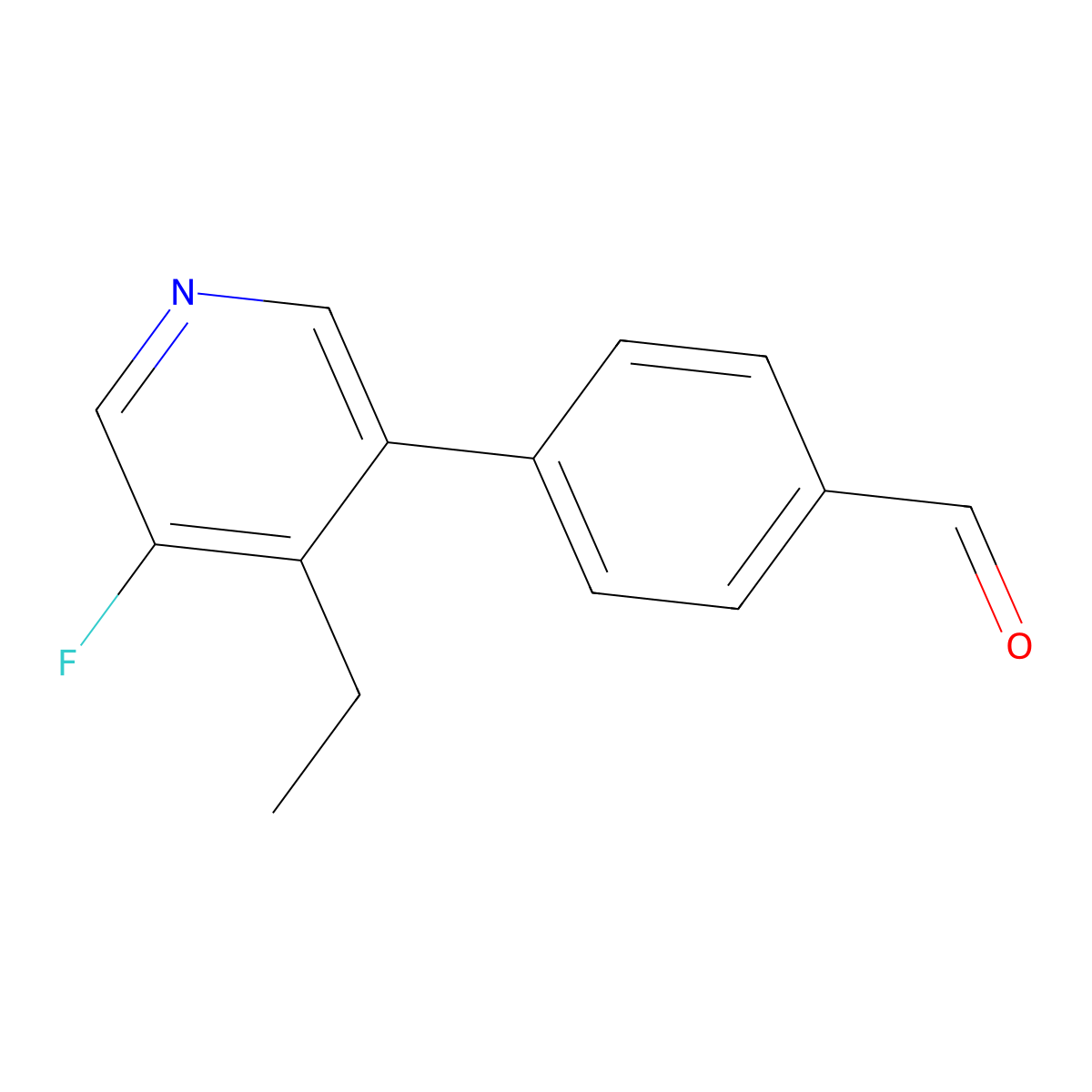 4-(4-Ethyl-5-fluoropyridin-3-yl)benzaldehyde molecular structure, CAS 2969447-74-1