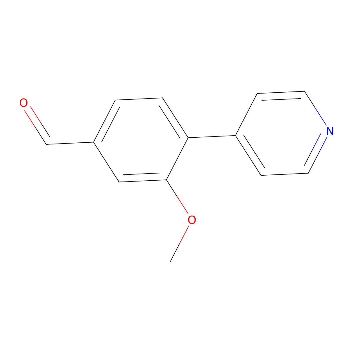 3-Methoxy-4-(pyridin-4-yl)benzaldehyde molecular structure, CAS 2969449-51-0
