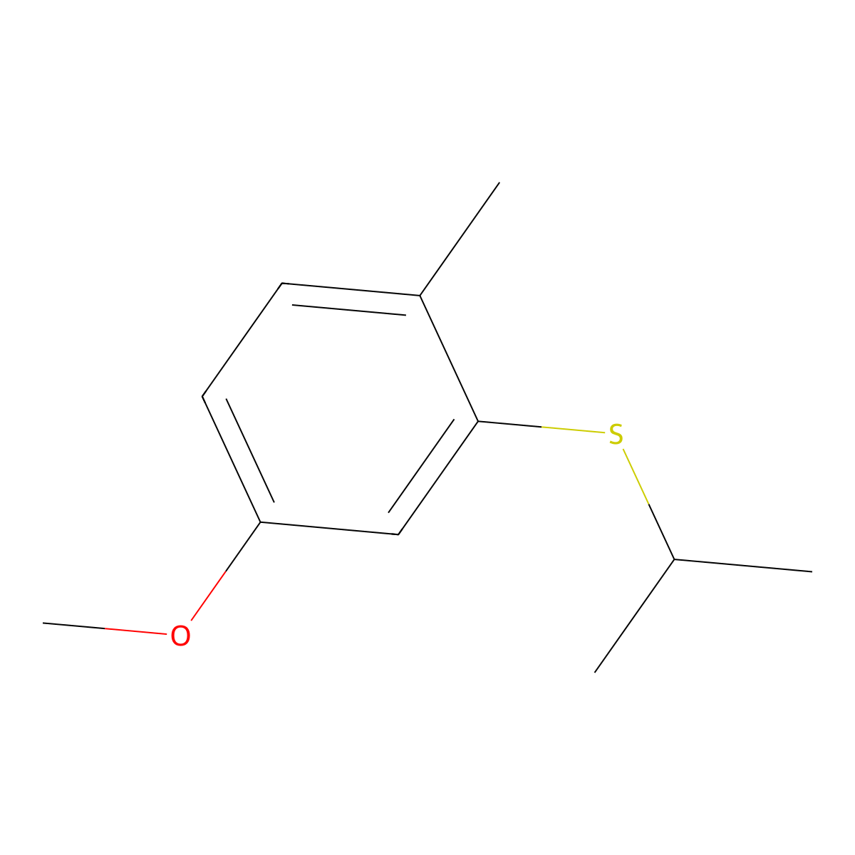 Isopropyl(5-methoxy-2-methylphenyl)sulfane molecular structure, CAS 2969449-68-9