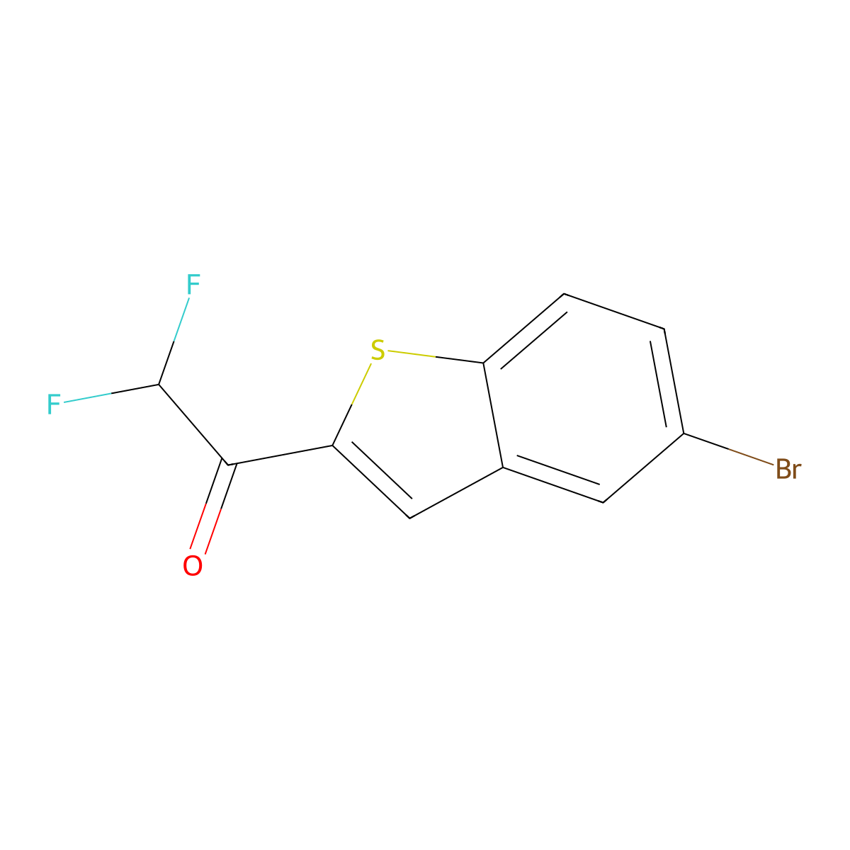 1-(5-BromobenZo[b]thiophen-2-yl)-2,2-difluoroethanone molecular structure, CAS 2969449-81-6