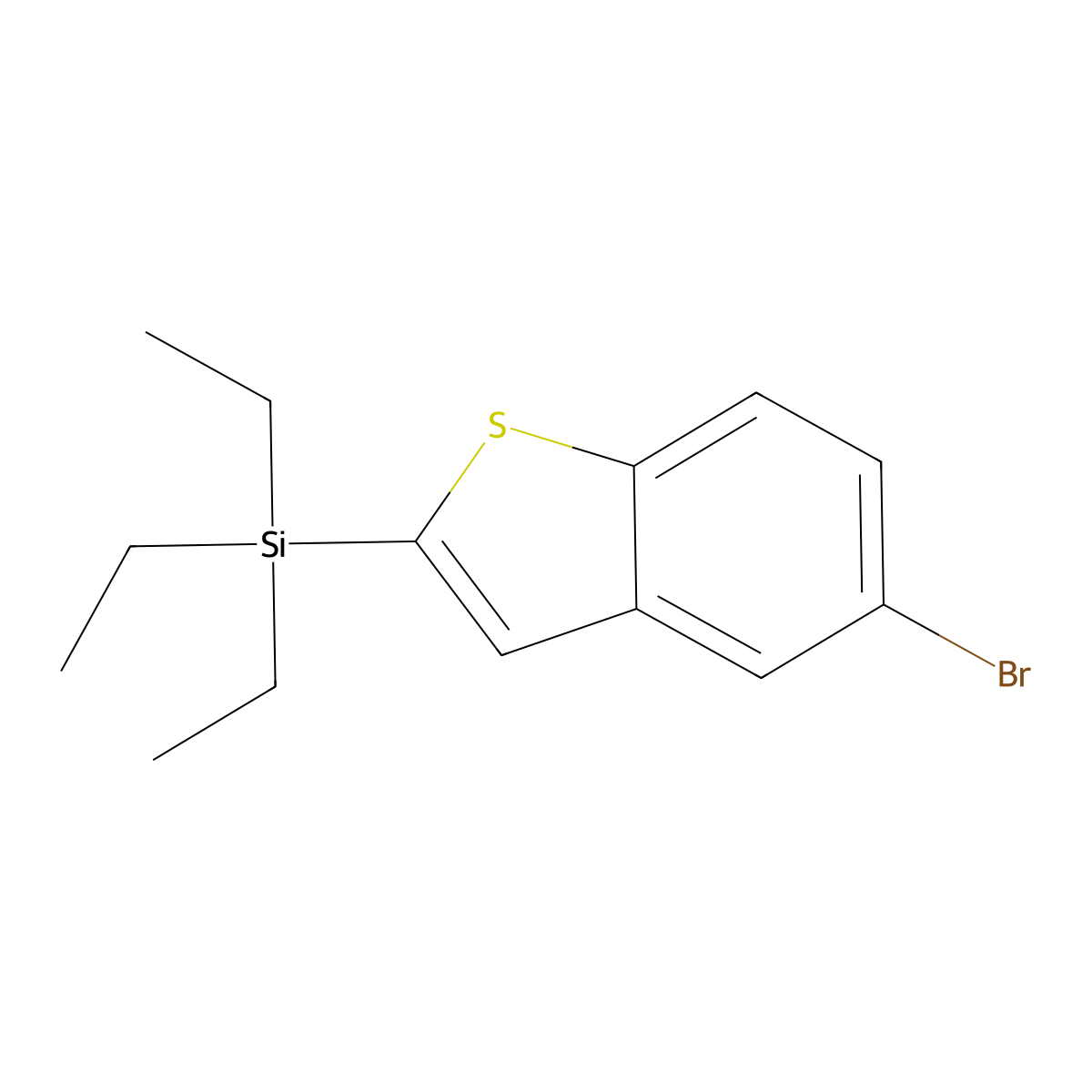 (5-Bromobenzo[b]thiophen-2-yl)triethylsilane molecular structure, CAS 2969449-93-0