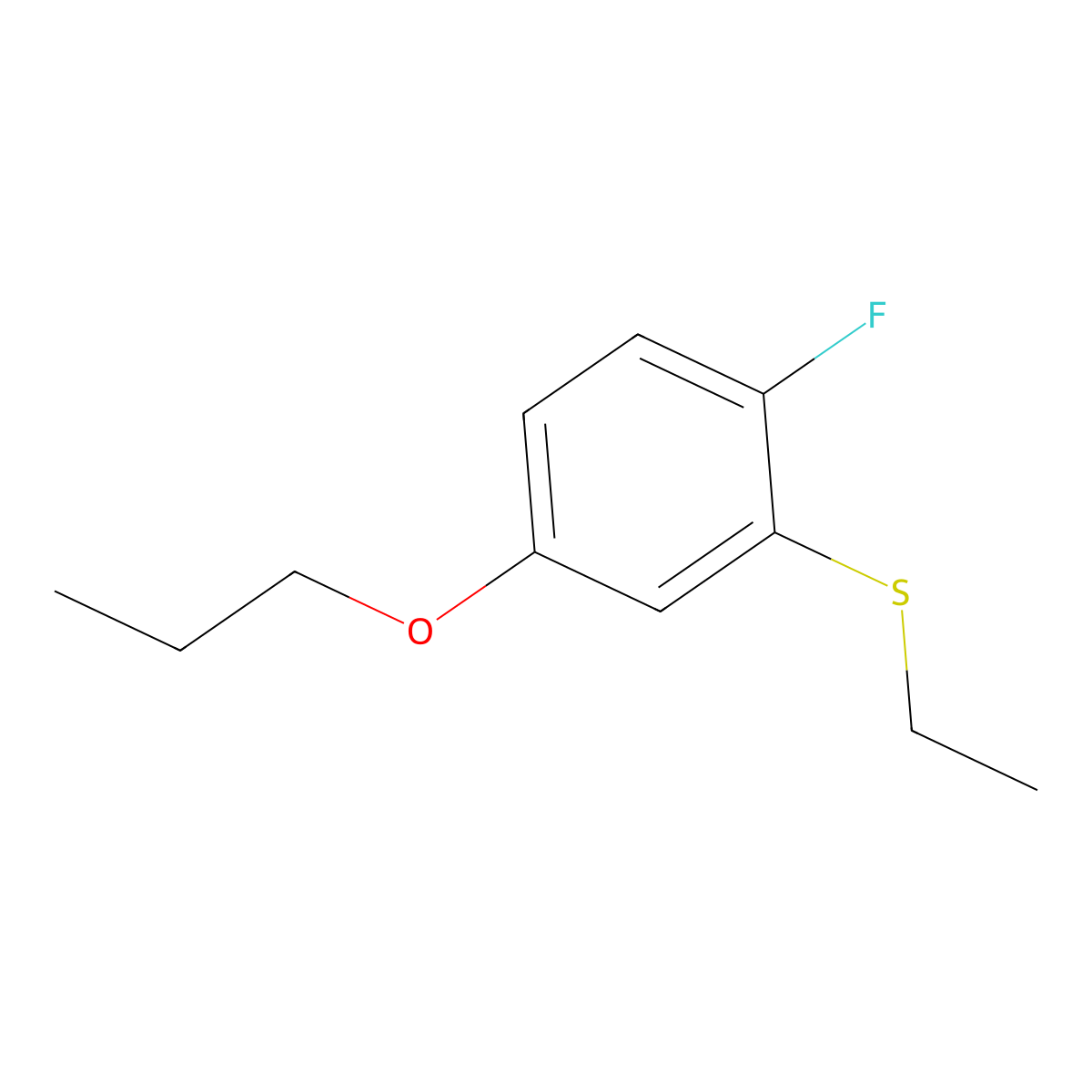 Ethyl(2-fluoro-5-propoxyphenyl)sulfane molecular structure, CAS 2969452-15-9