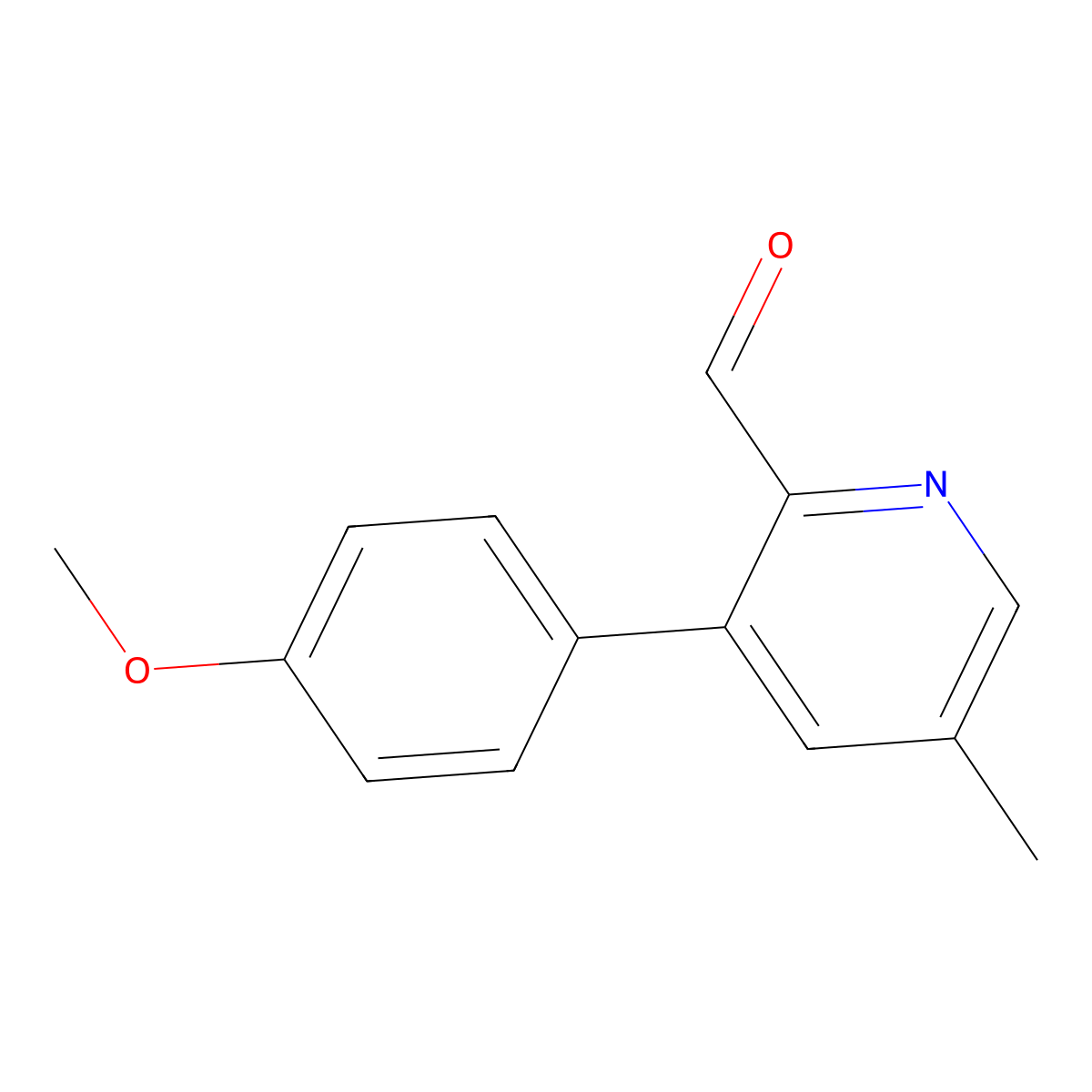 3-(4-Methoxyphenyl)-5-methylpicolinaldehyde molecular structure, CAS 2969453-35-6