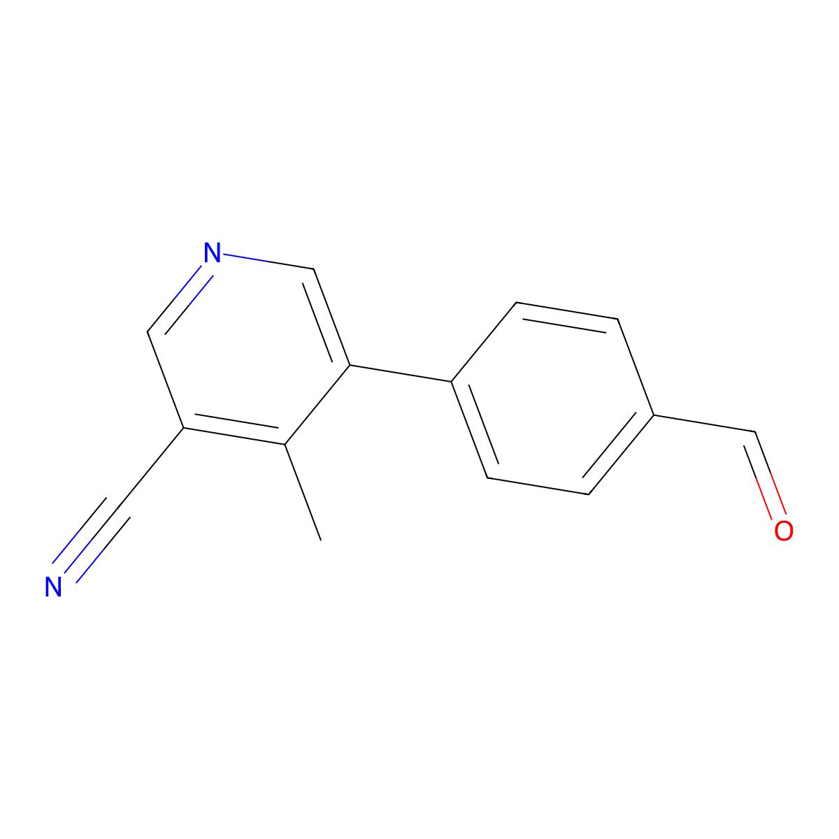 5-(4-Formylphenyl)-4-methylnicotinonitrile molecular structure, CAS 2969454-58-6