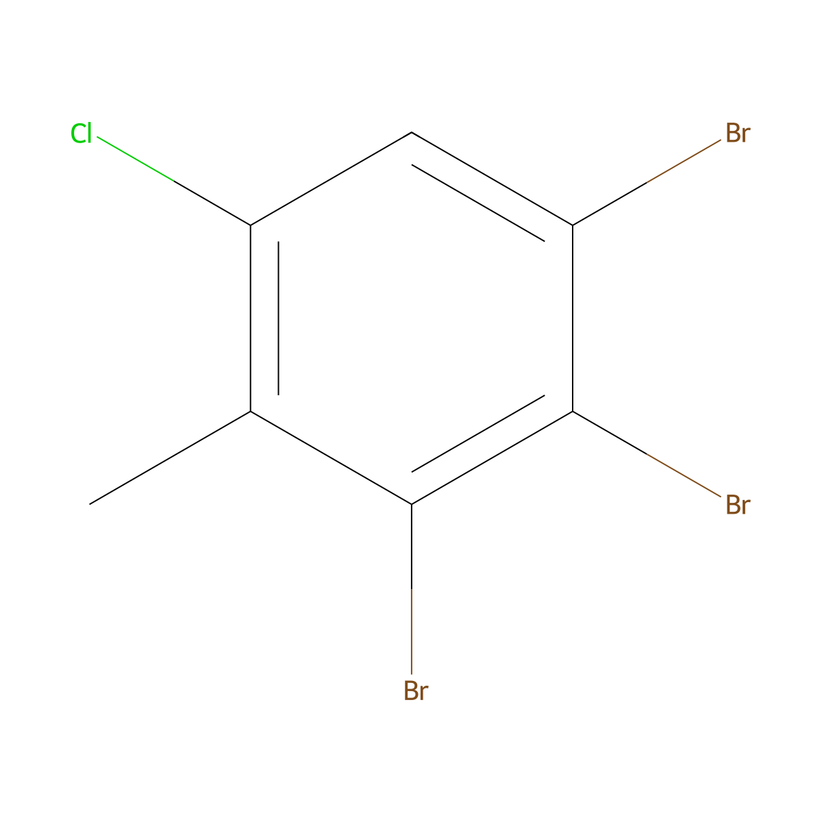 1,2,3-Tribromo-5-chloro-4-methylbenzene molecular structure, CAS 2969454-86-0