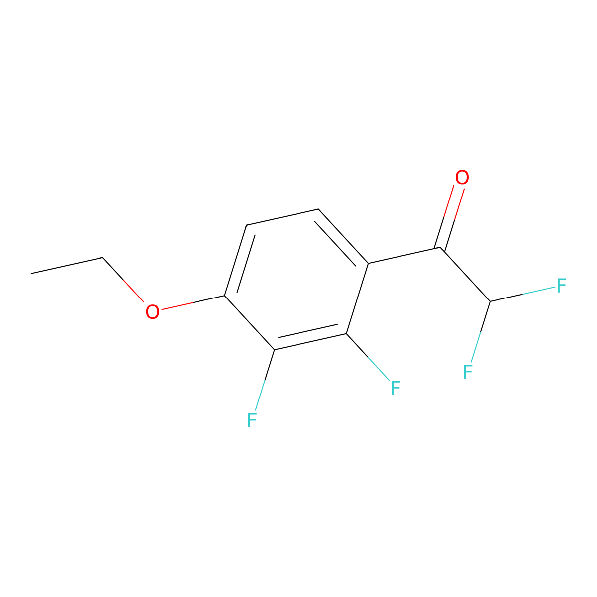 1-(4-Ethoxy-2,3-difluorophenyl)-2,2-difluoroethanone molecular structure, CAS 2969455-81-8