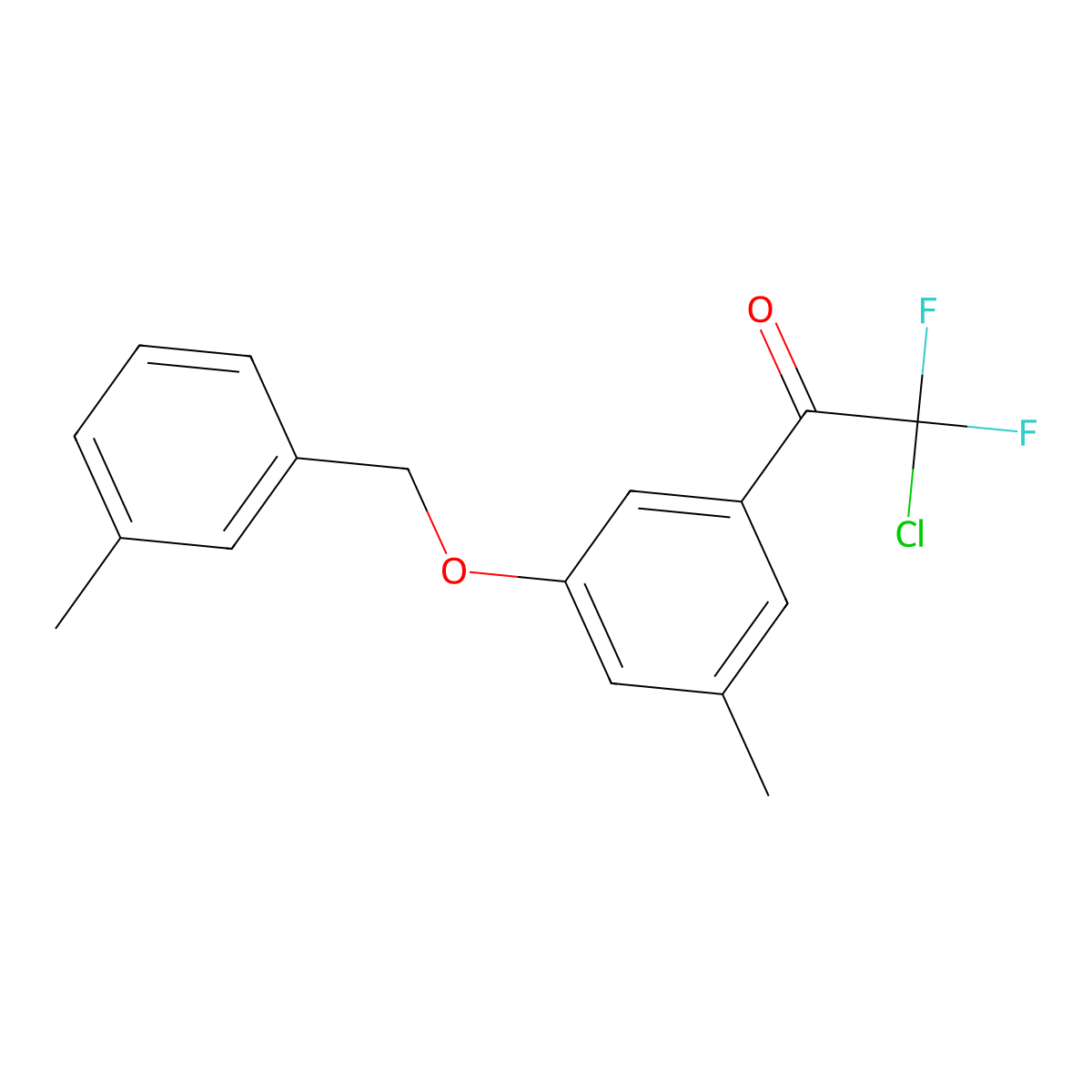 2-Chloro-2,2-difluoro-1-(3-methyl-5-((3-methylbenZyl)oxy)phenyl)ethanone molecular structure, CAS 2969459-23-0