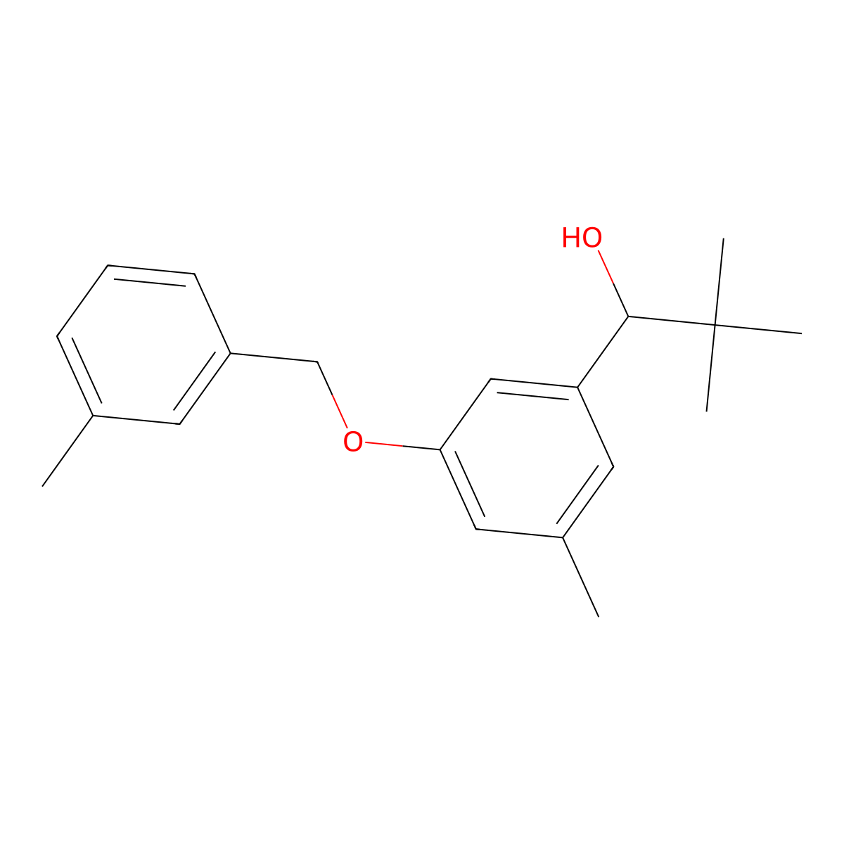 2,2-Dimethyl-1-(3-methyl-5-((3-methylbenzyl)oxy)phenyl)propan-1-ol molecular structure, CAS 2969459-29-6