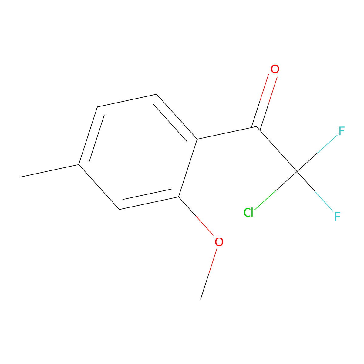 2-Chloro-2,2-difluoro-1-(2-methoxy-4-methylphenyl)ethanone molecular structure, CAS 2969459-59-2