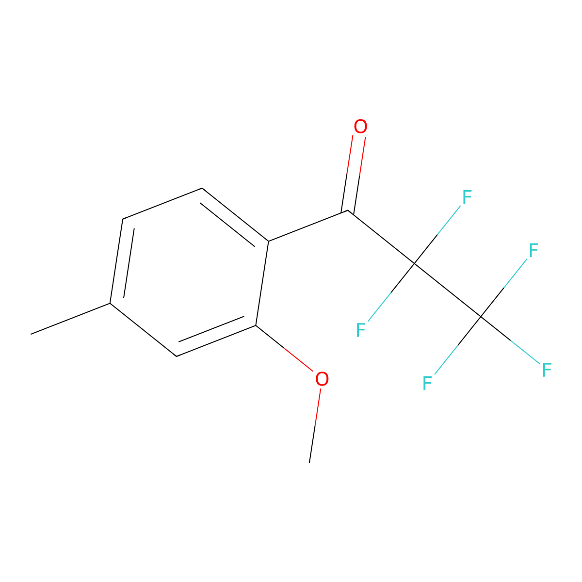 2,2,3,3,3-Pentafluoro-1-(2-methoxy-4-methylphenyl)propan-1-one molecular structure, CAS 2969459-68-3