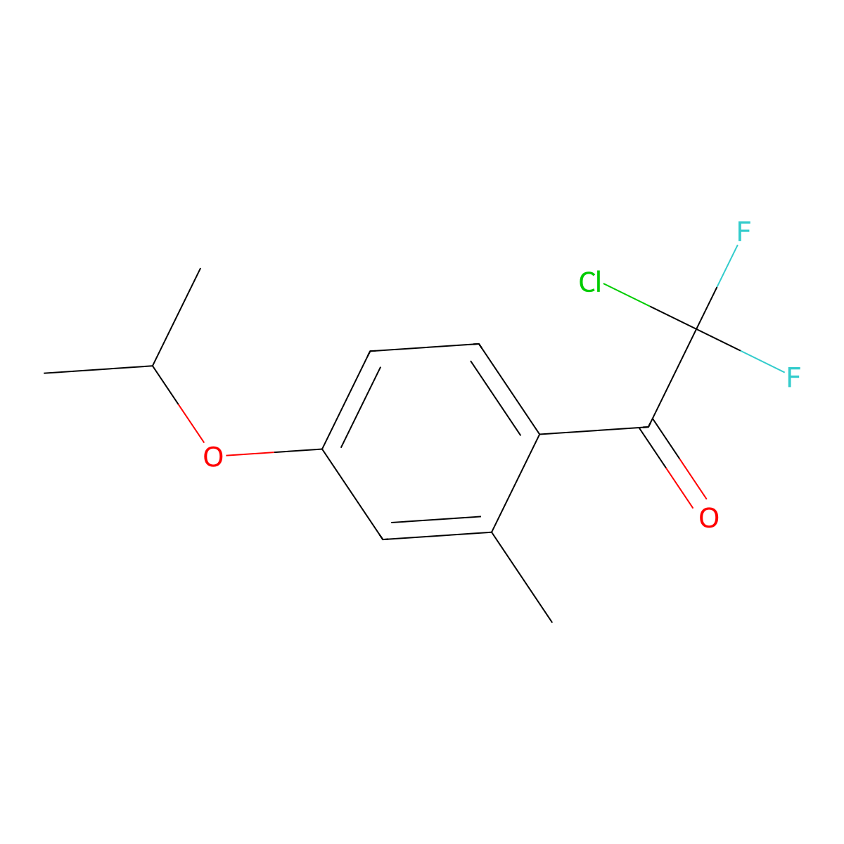 2-Chloro-2,2-difluoro-1-(4-isopropoxy-2-methylphenyl)ethanone molecular structure, CAS 2969460-20-4