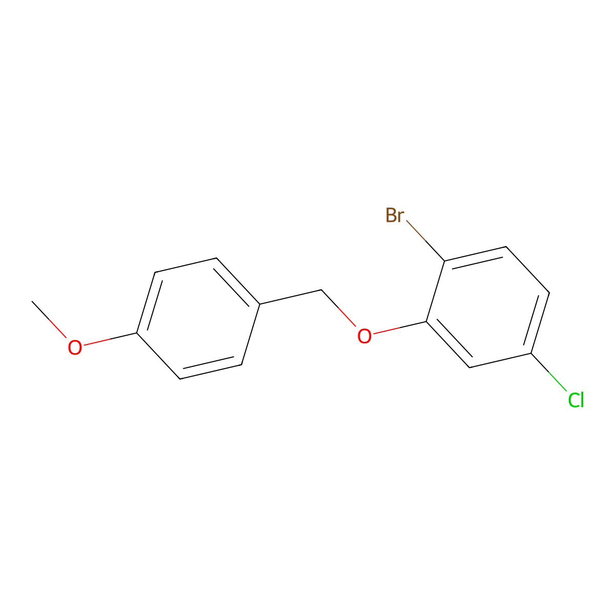 1-Bromo-4-chloro-2-((4-methoxybenzyl)oxy)benzene molecular structure, CAS 2969461-26-3