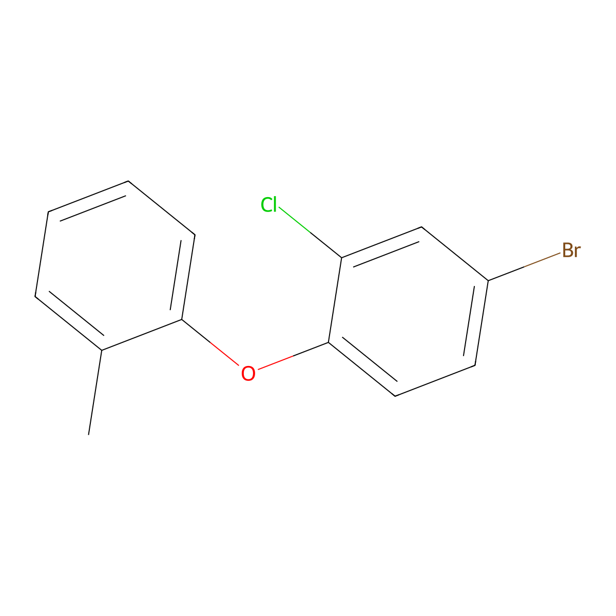 4-Bromo-2-chloro-1-(o-tolyloxy)benzene molecular structure, CAS 2969462-77-7