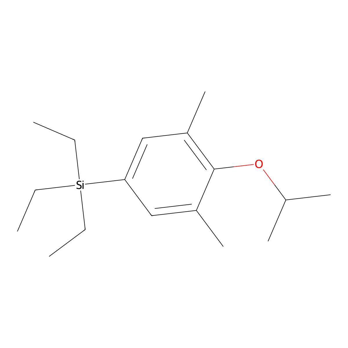 Triethyl(4-isopropoxy-3,5-dimethylphenyl)silane molecular structure, CAS 2969463-87-2
