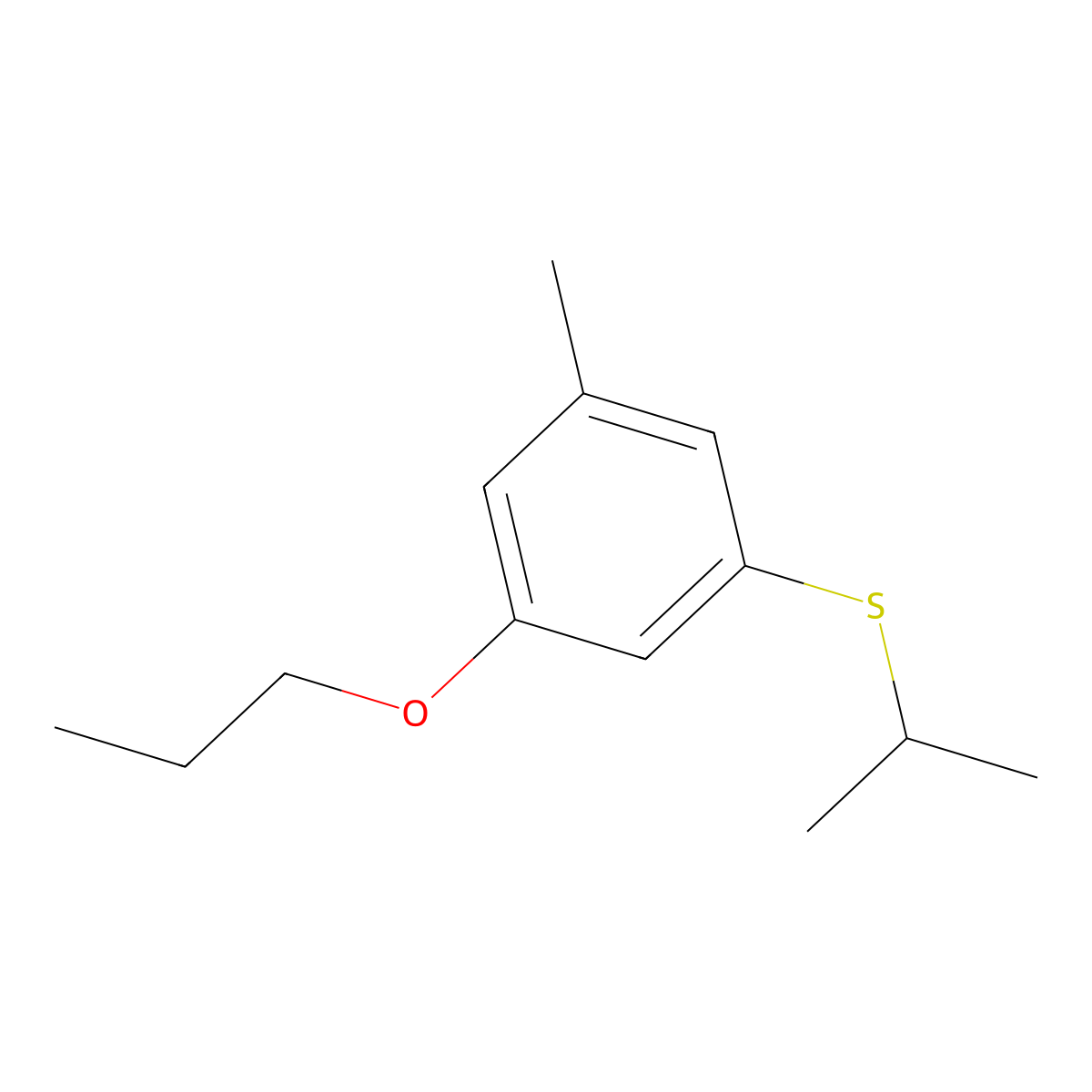 Isopropyl(3-methyl-5-propoxyphenyl)sulfane molecular structure, CAS 2969464-01-3