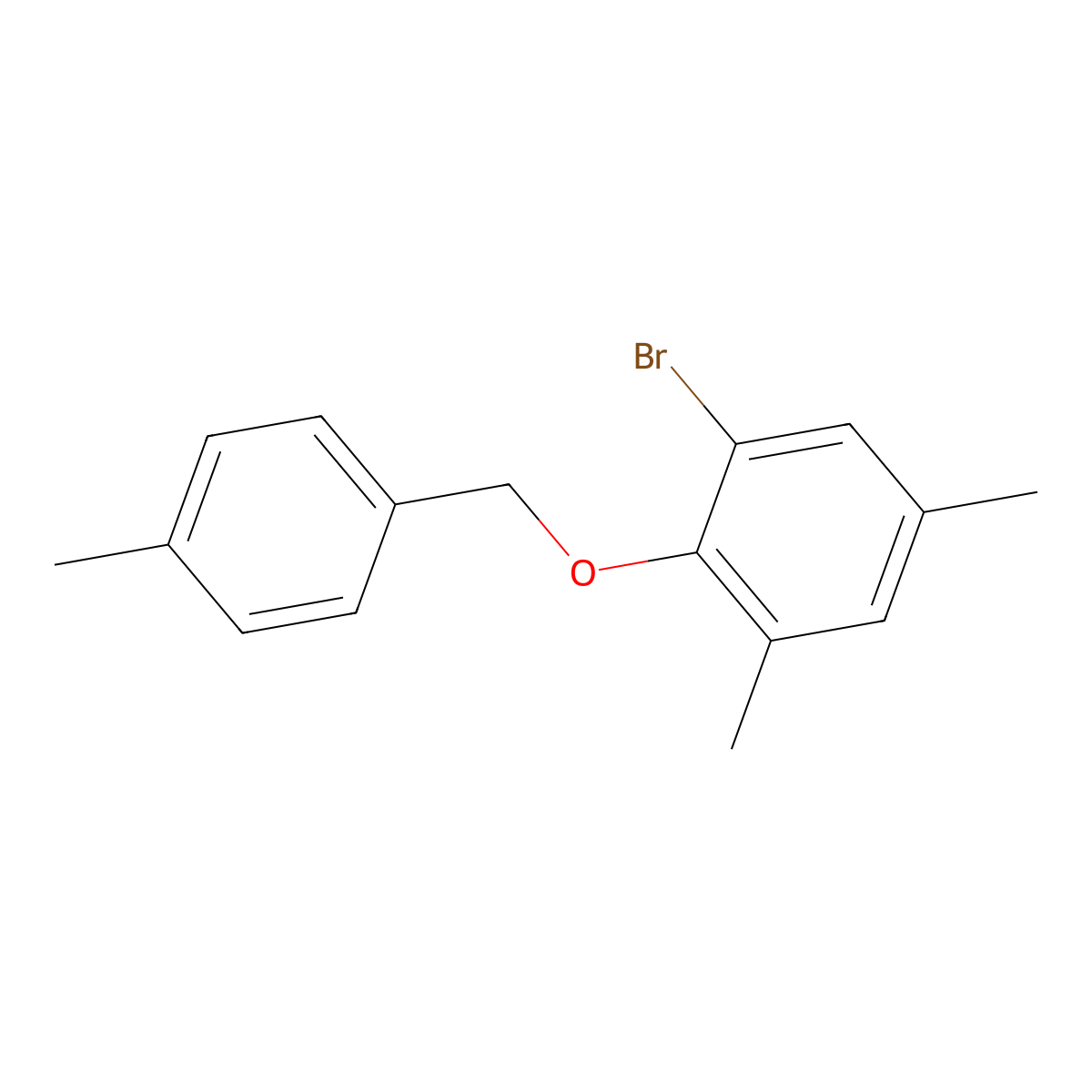1-Bromo-3,5-dimethyl-2-((4-methylbenzyl)oxy)benzene molecular structure, CAS 2969464-10-4
