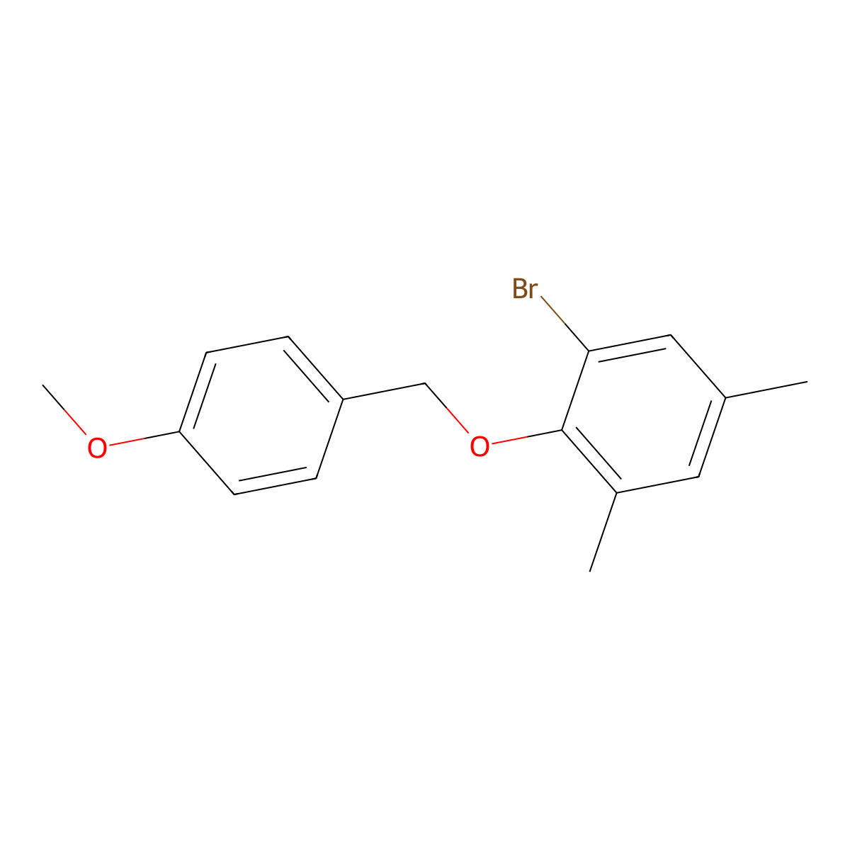 1-Bromo-2-((4-methoxybenzyl)oxy)-3,5-dimethylbenzene molecular structure, CAS 2969464-40-0