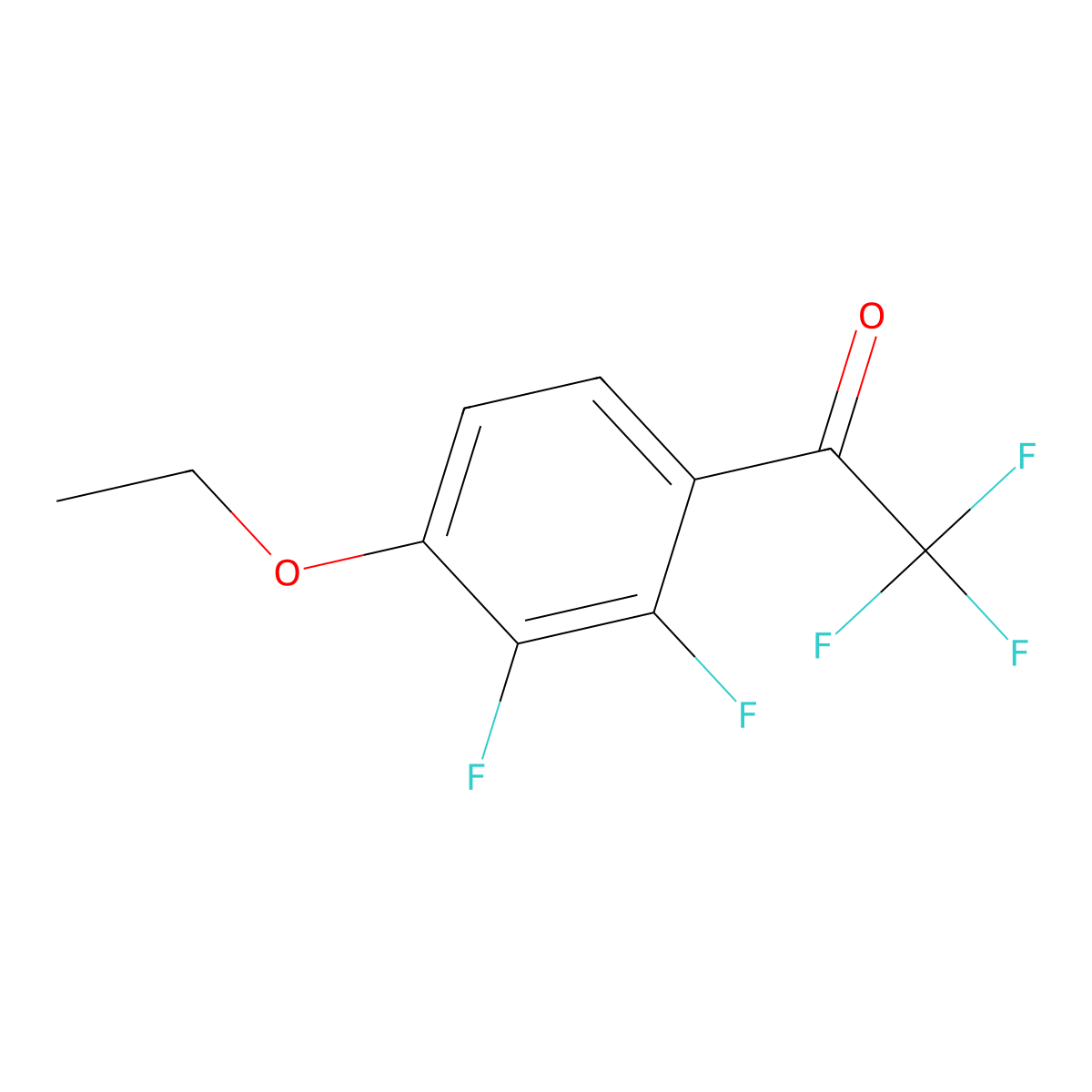 1-(4-Ethoxy-2,3-difluorophenyl)-2,2,2-trifluoroethanone molecular structure, CAS 2969465-72-1