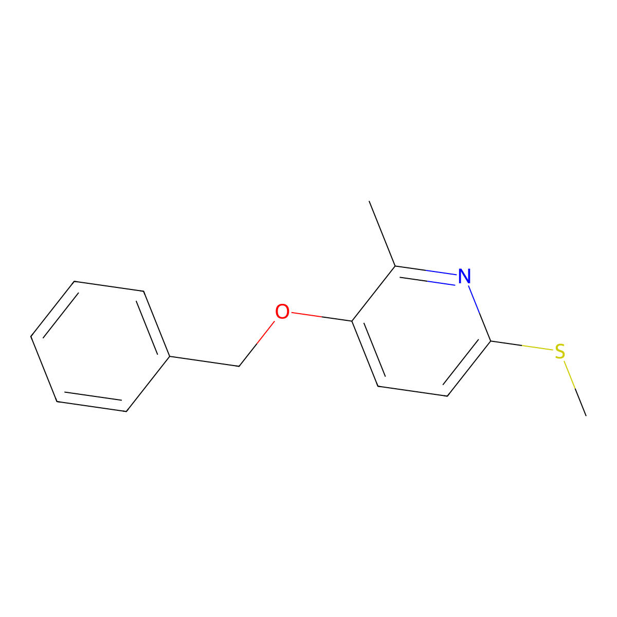 3-(Benzyloxy)-2-methyl-6-(methylthio)pyridine molecular structure, CAS 2969466-29-1